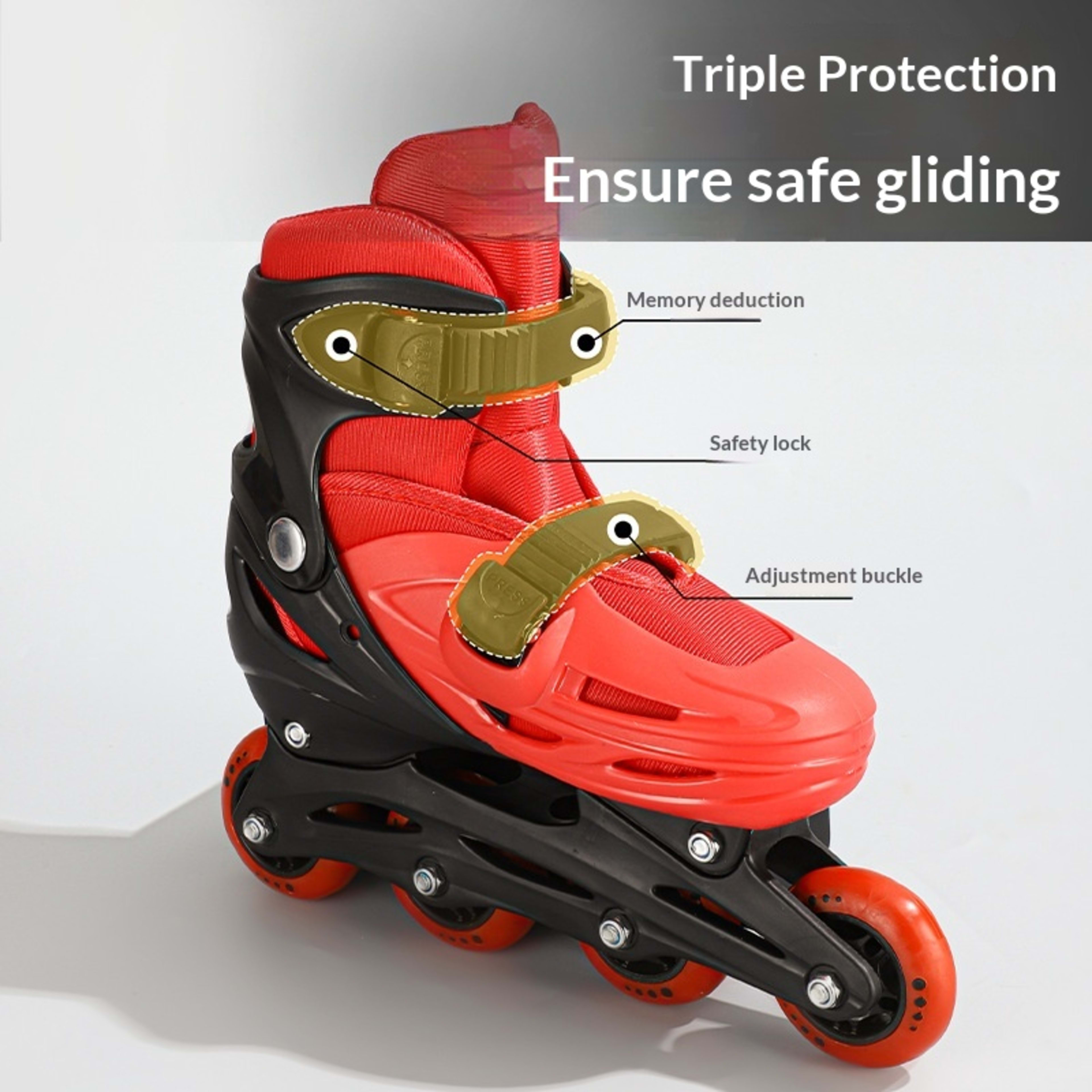Kids Inline Skate Full Set With Multi-Adjustable Size Options 6