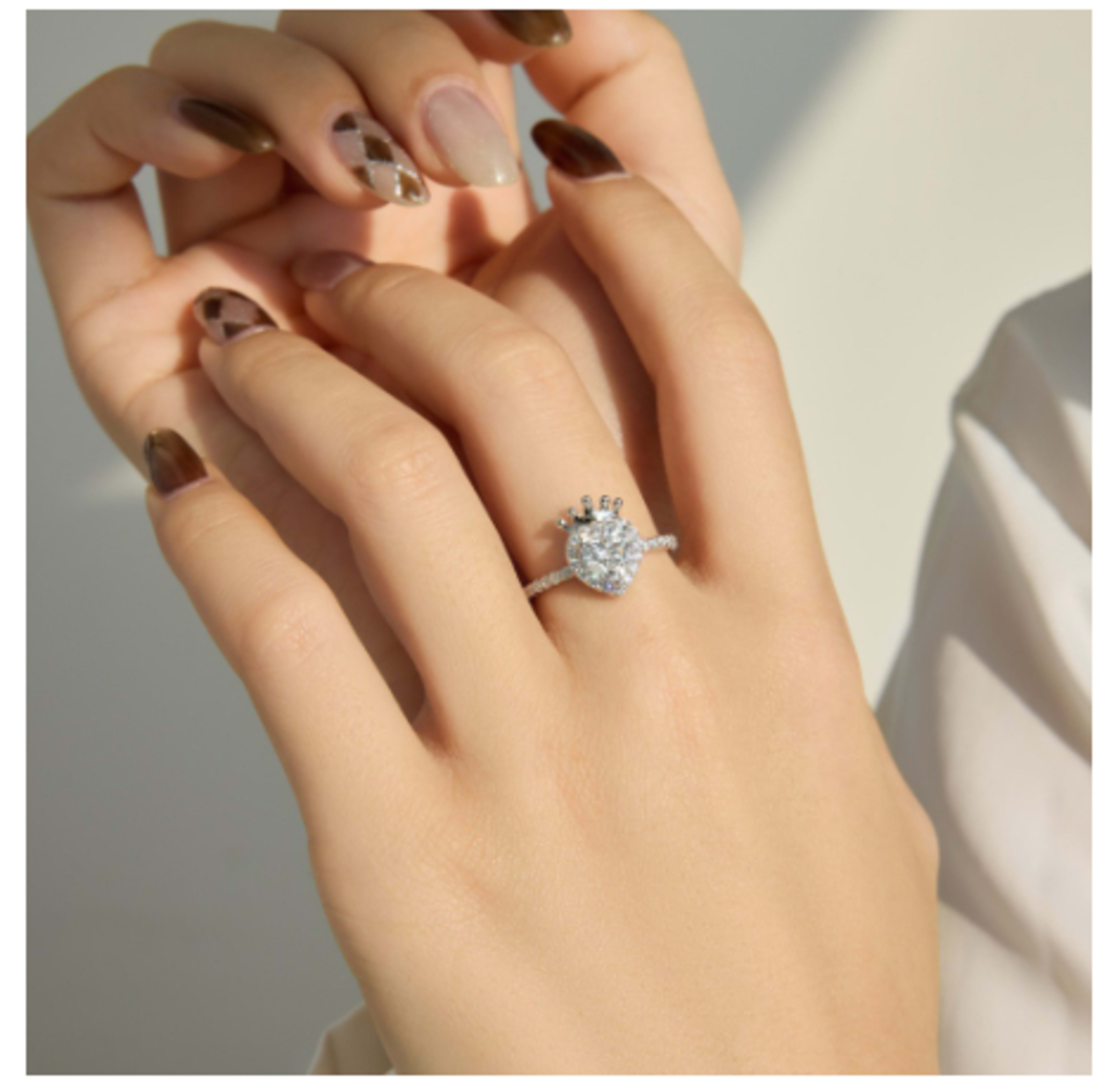 S925 Sterling Silver Crown And Heart Ring For Women 4