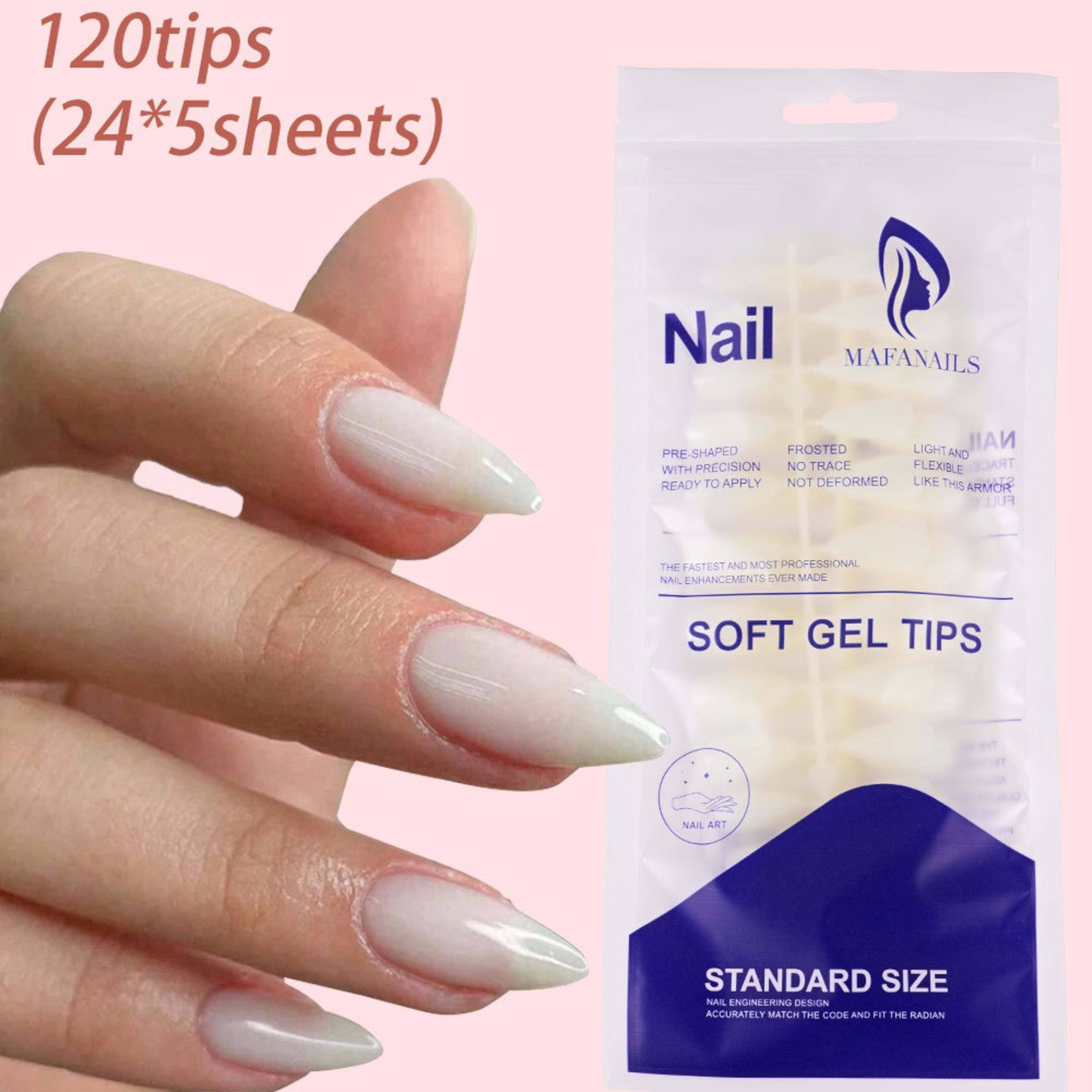 120-piece Bag Of Detachable Nail Tips For Manicures 6