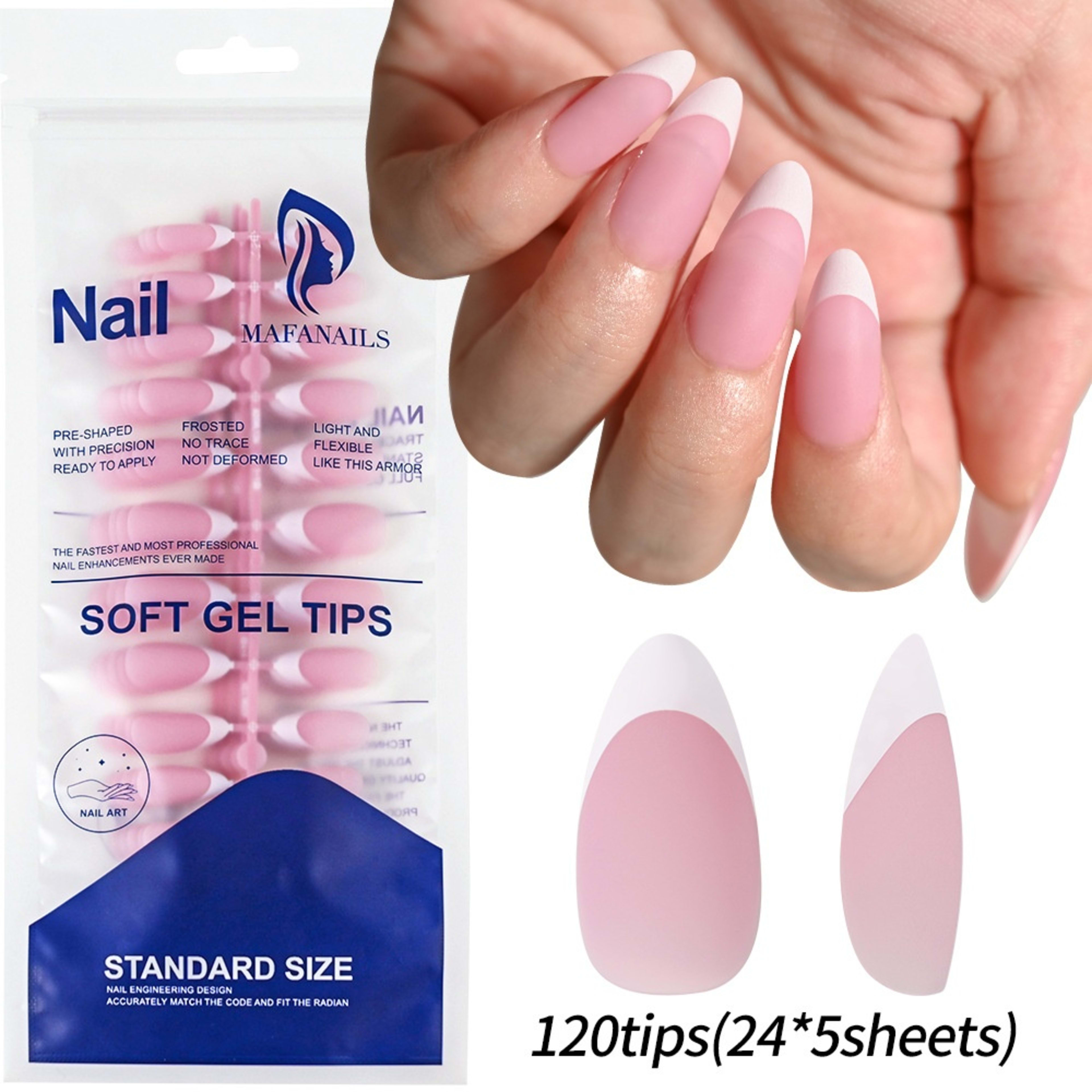 120-piece Bag Of Detachable Nail Tips For Manicures 8
