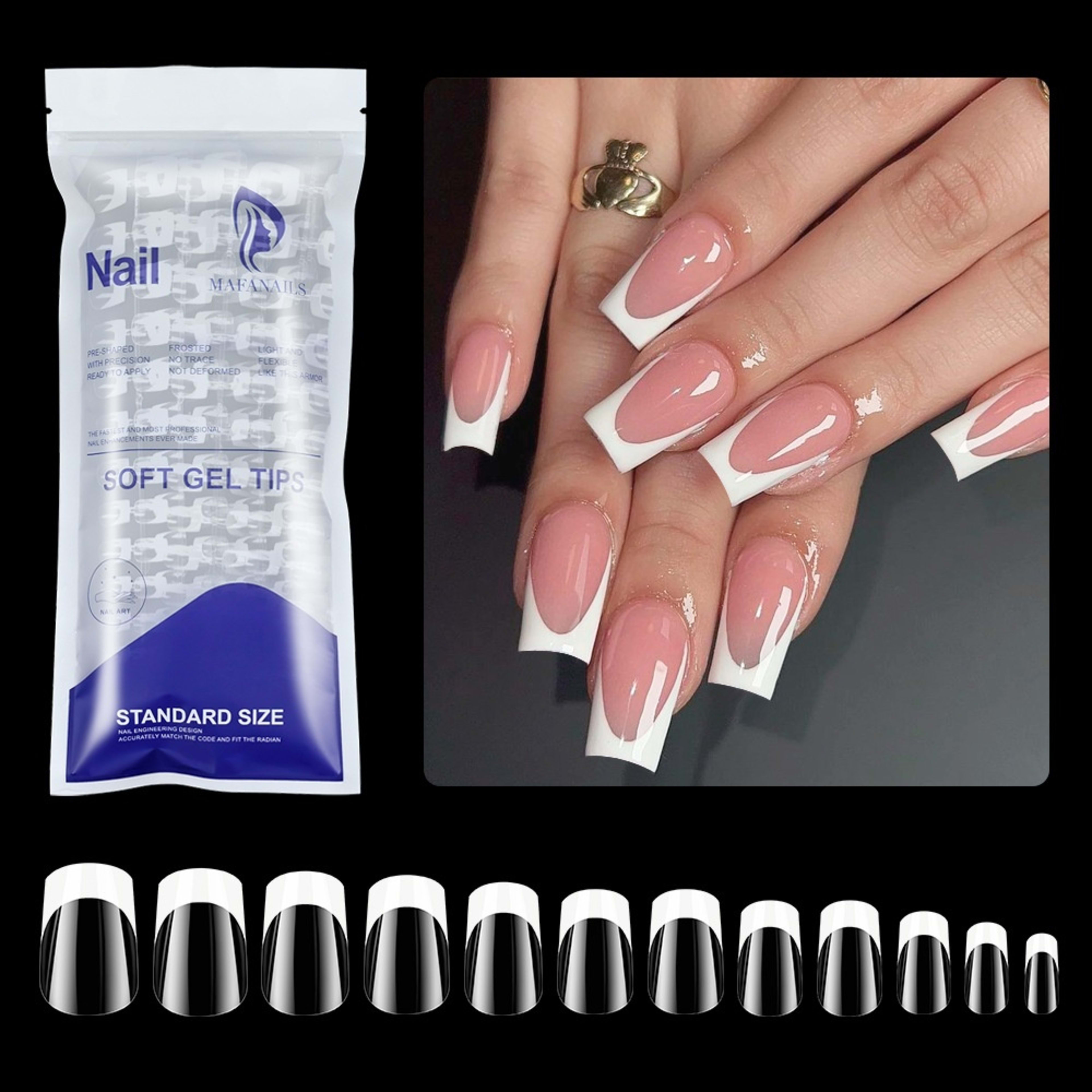 120-piece Bag Of Detachable Nail Tips For Manicures 12