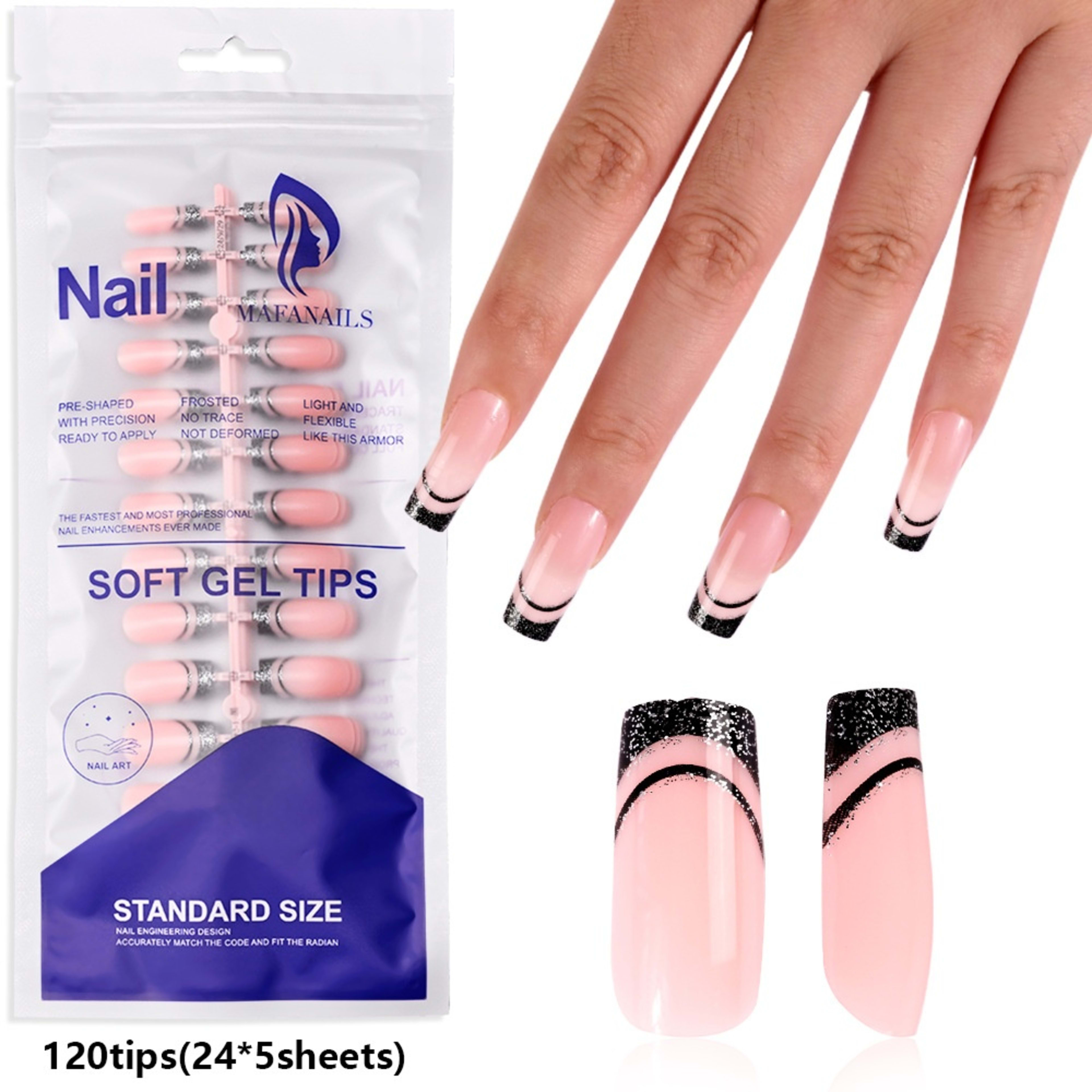 120-piece Bag Of Detachable Nail Tips For Manicures 26