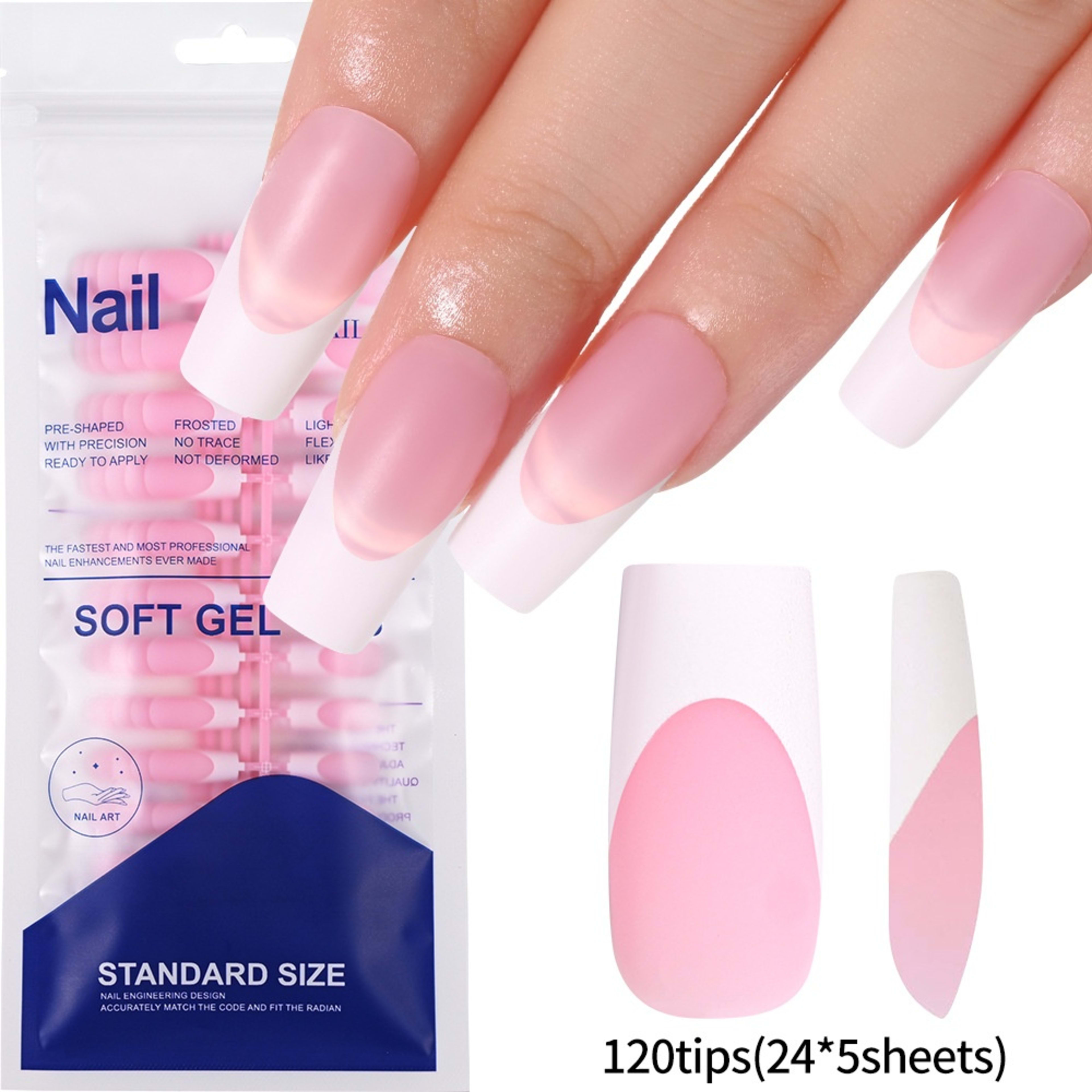 120-piece Bag Of Detachable Nail Tips For Manicures