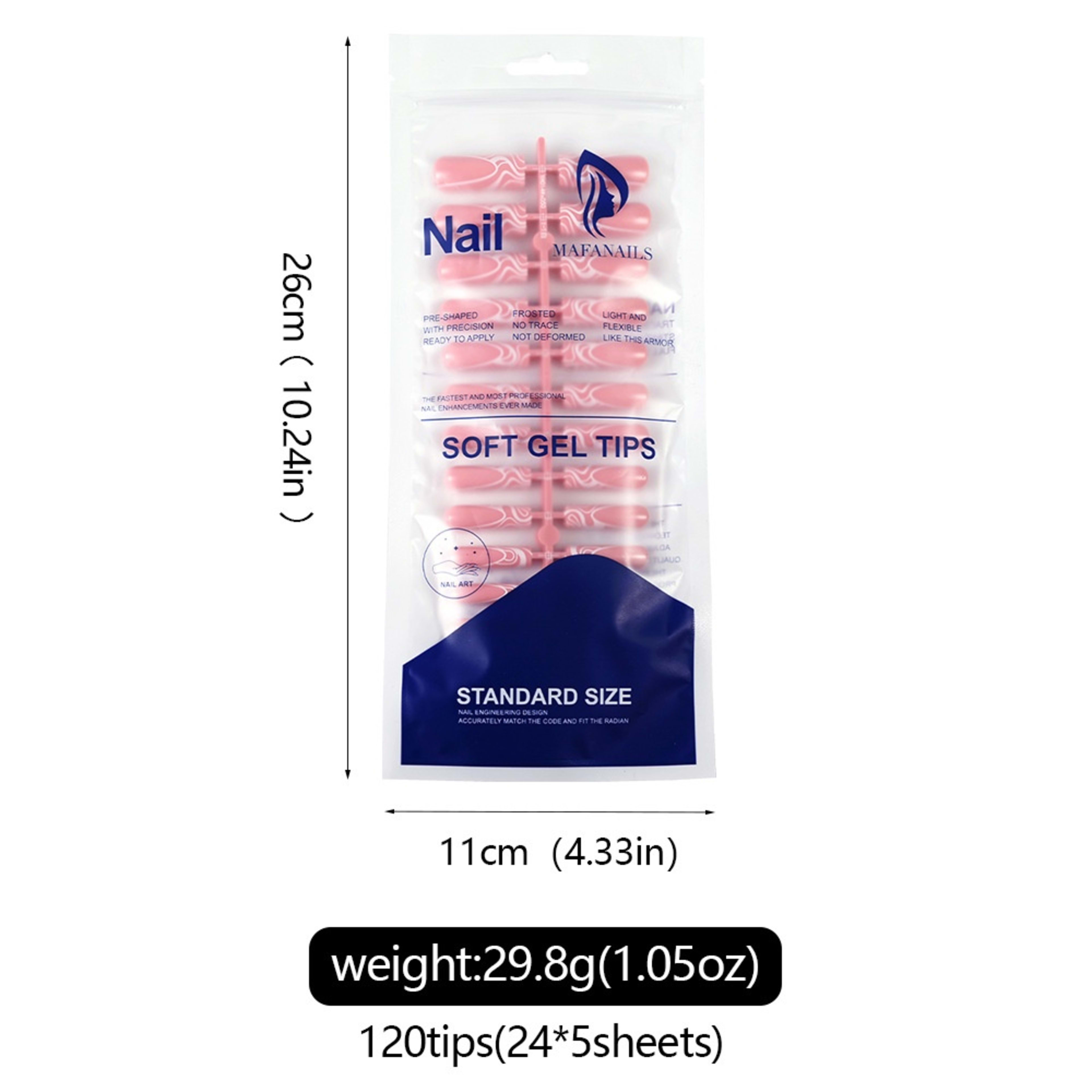 120-piece Bag Of Detachable Nail Tips For Manicures 23