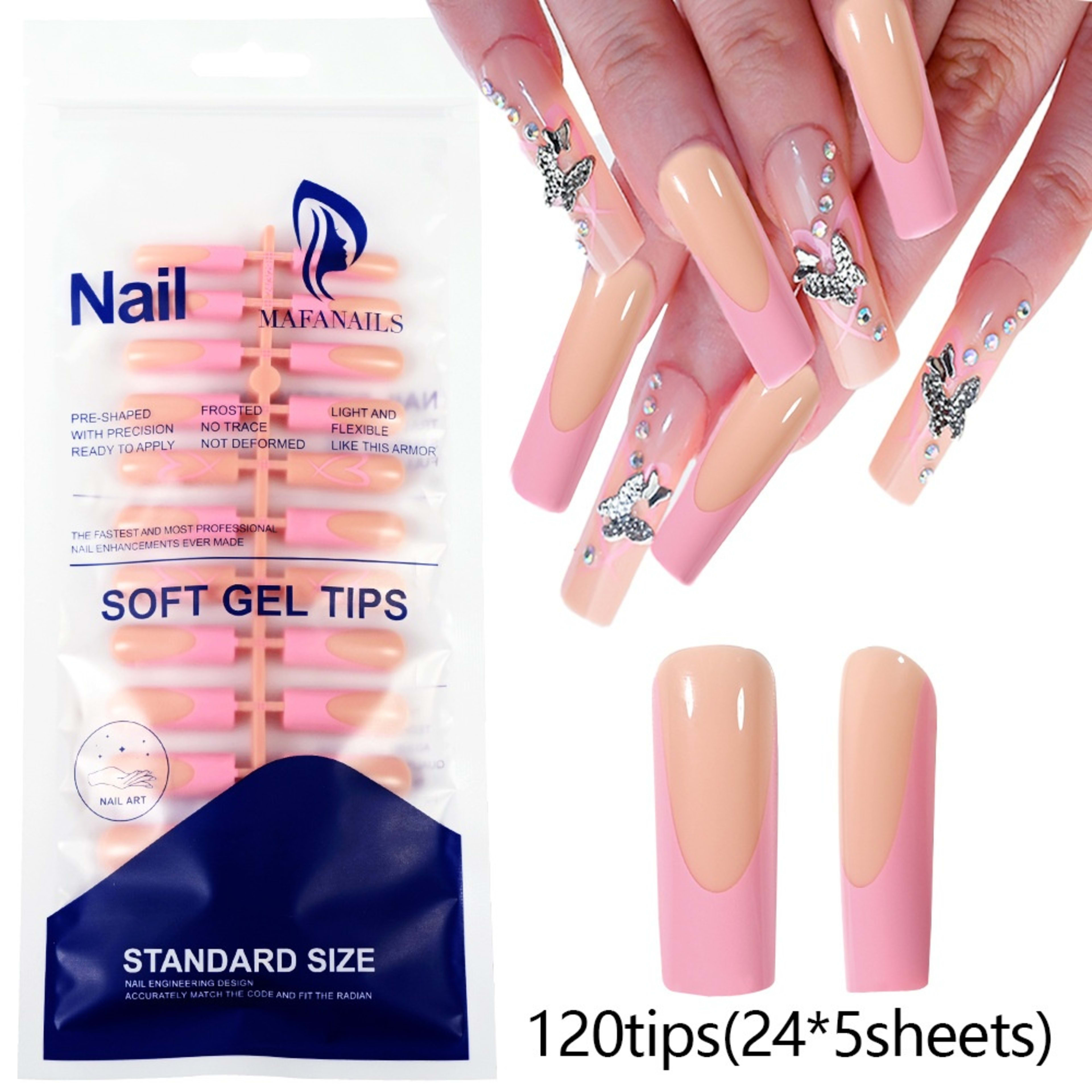 120-piece Bag Of Detachable Nail Tips For Manicures 16