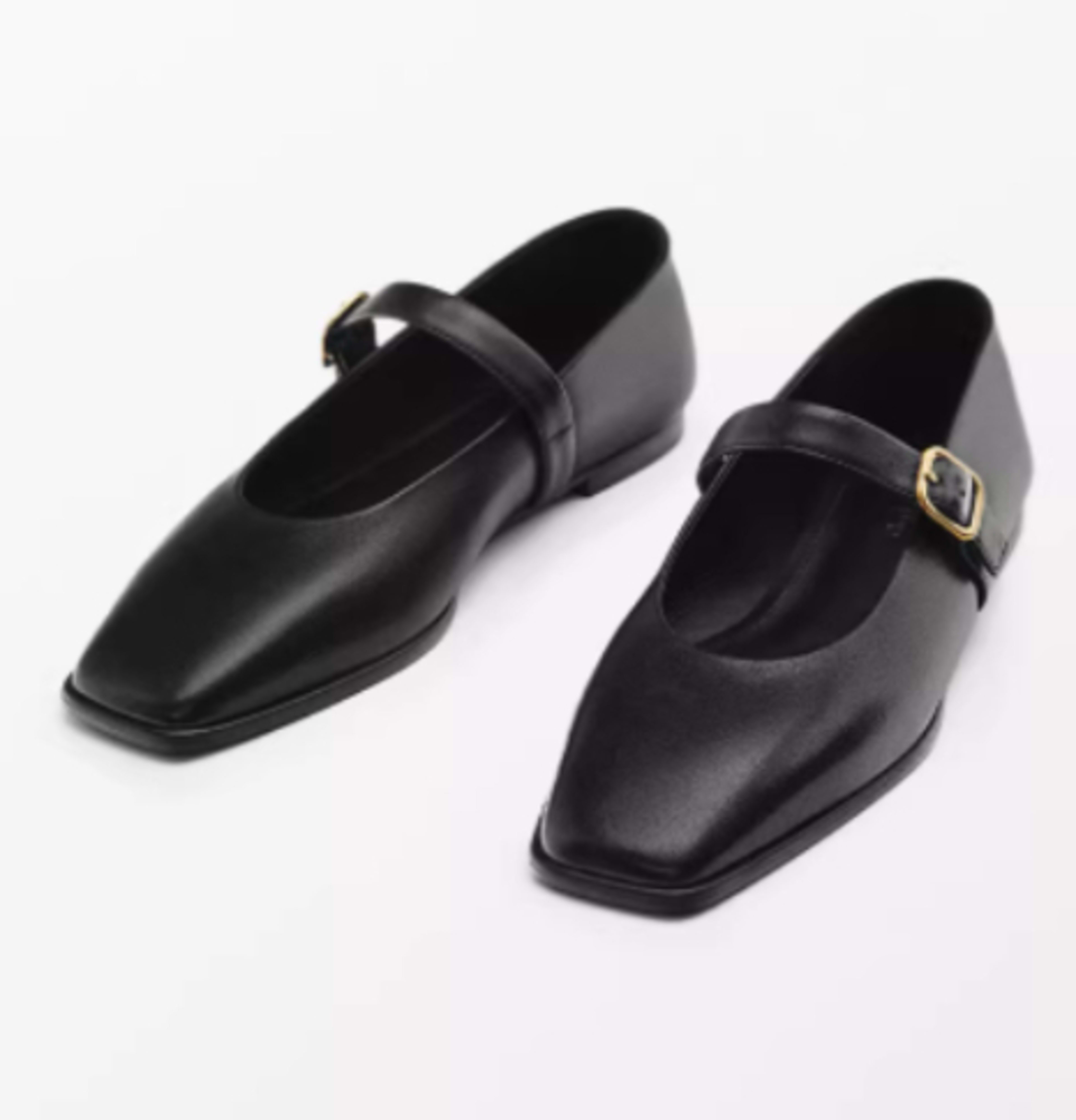 Genuine Leather Square-toe Flat Shoes For Women With Shallow Mouth And Single Strap 6