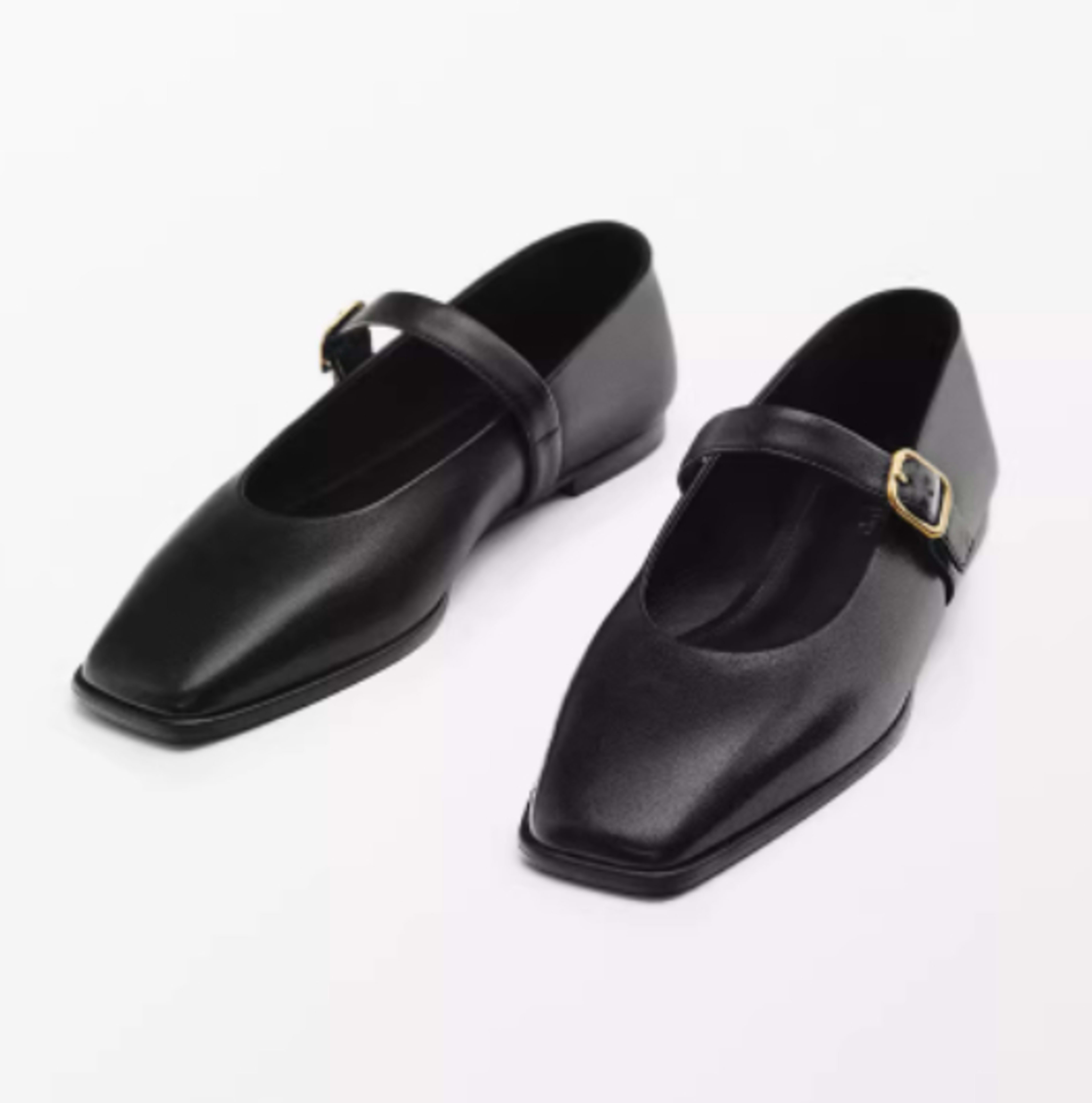 Genuine Leather Square-toe Flat Shoes For Women With Shallow Mouth And Single Strap 4