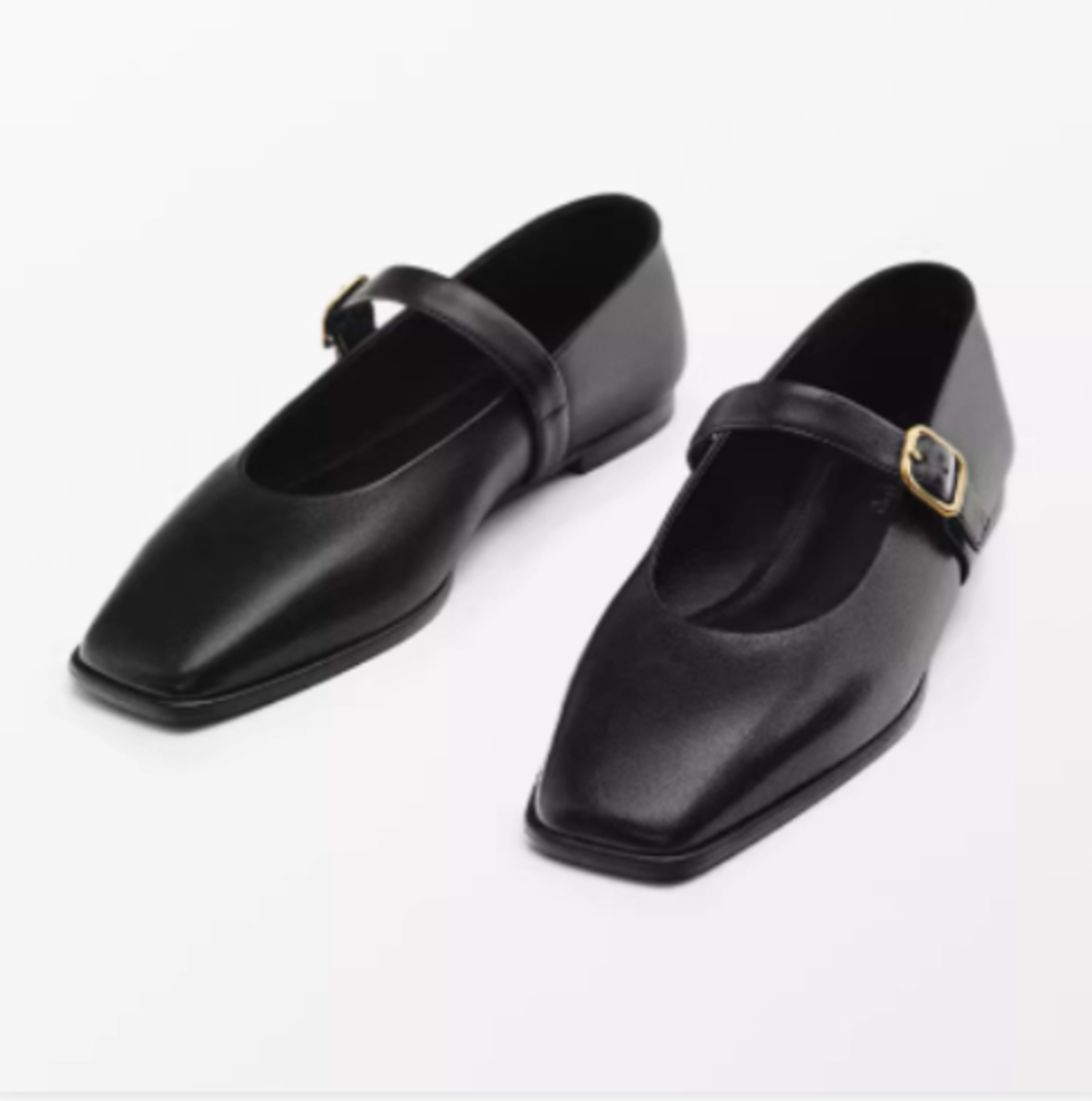 Genuine Leather Square-toe Flat Shoes For Women With Shallow Mouth And Single Strap 15