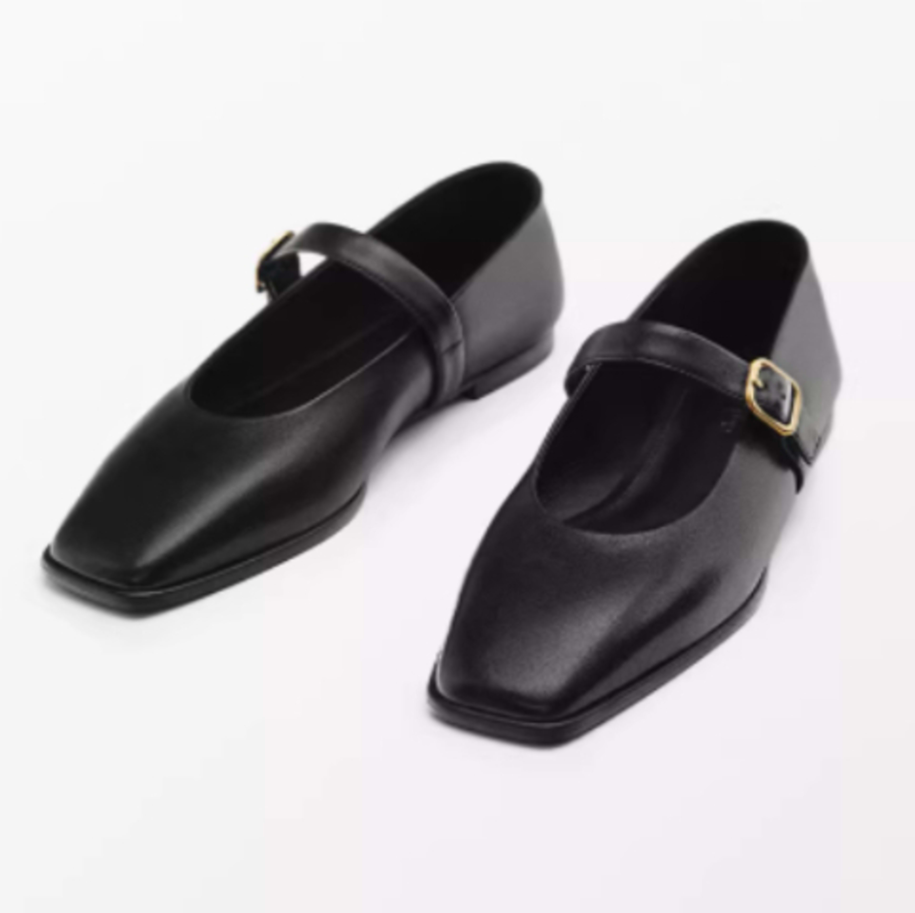 Genuine Leather Square-toe Flat Shoes For Women With Shallow Mouth And Single Strap 3