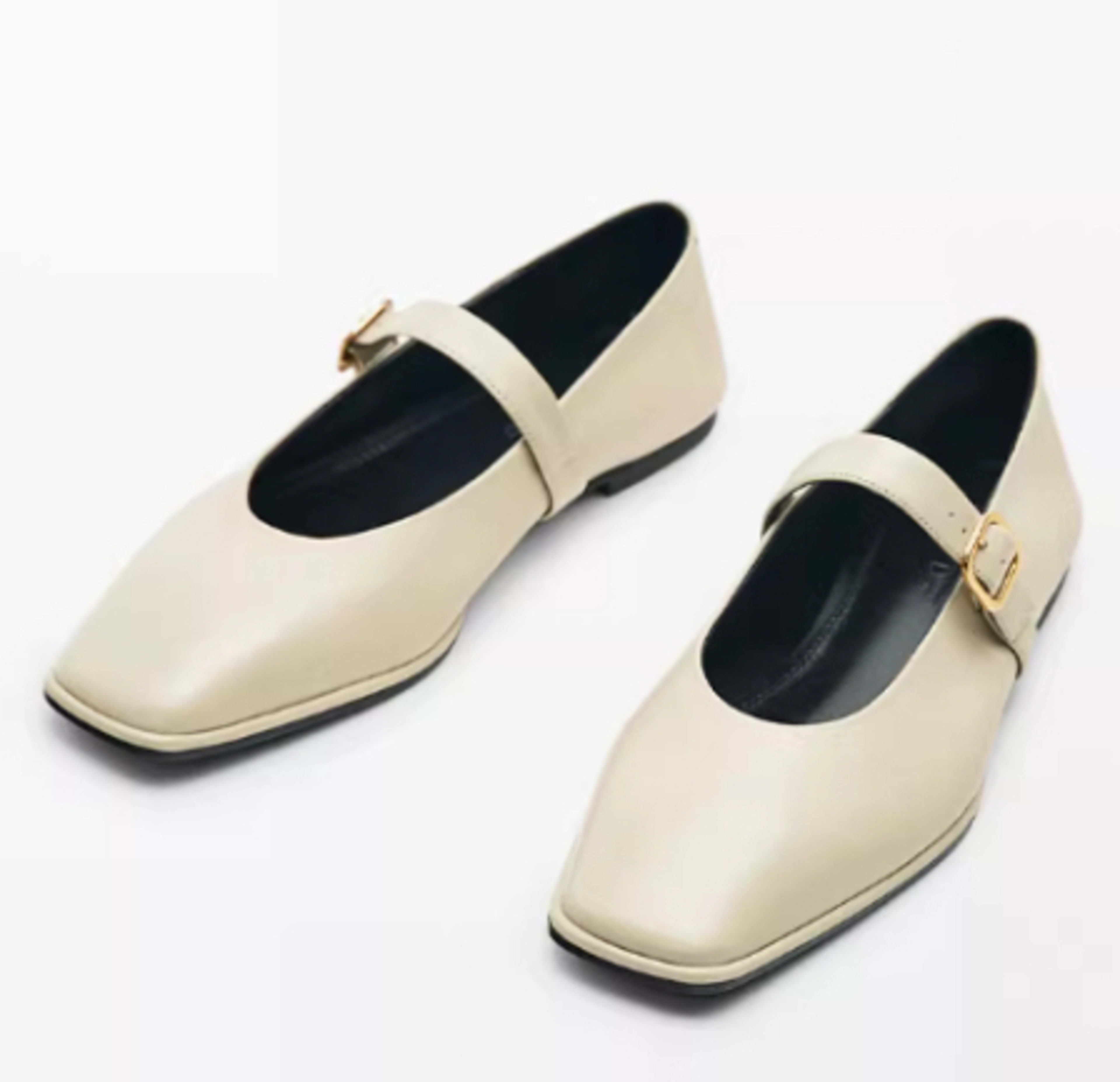 Genuine Leather Square-toe Flat Shoes For Women With Shallow Mouth And Single Strap 5