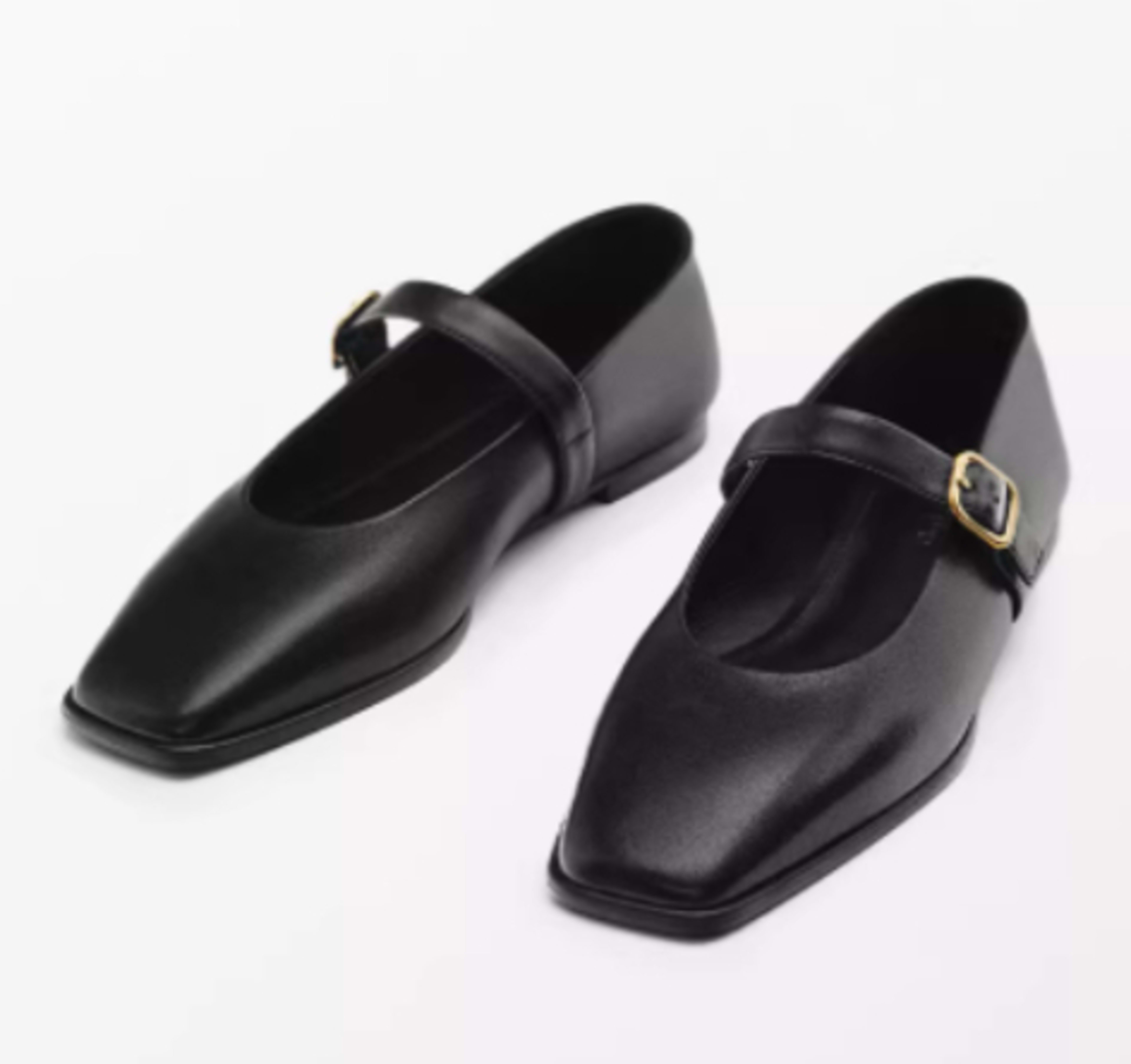 Genuine Leather Square-toe Flat Shoes For Women With Shallow Mouth And Single Strap 13