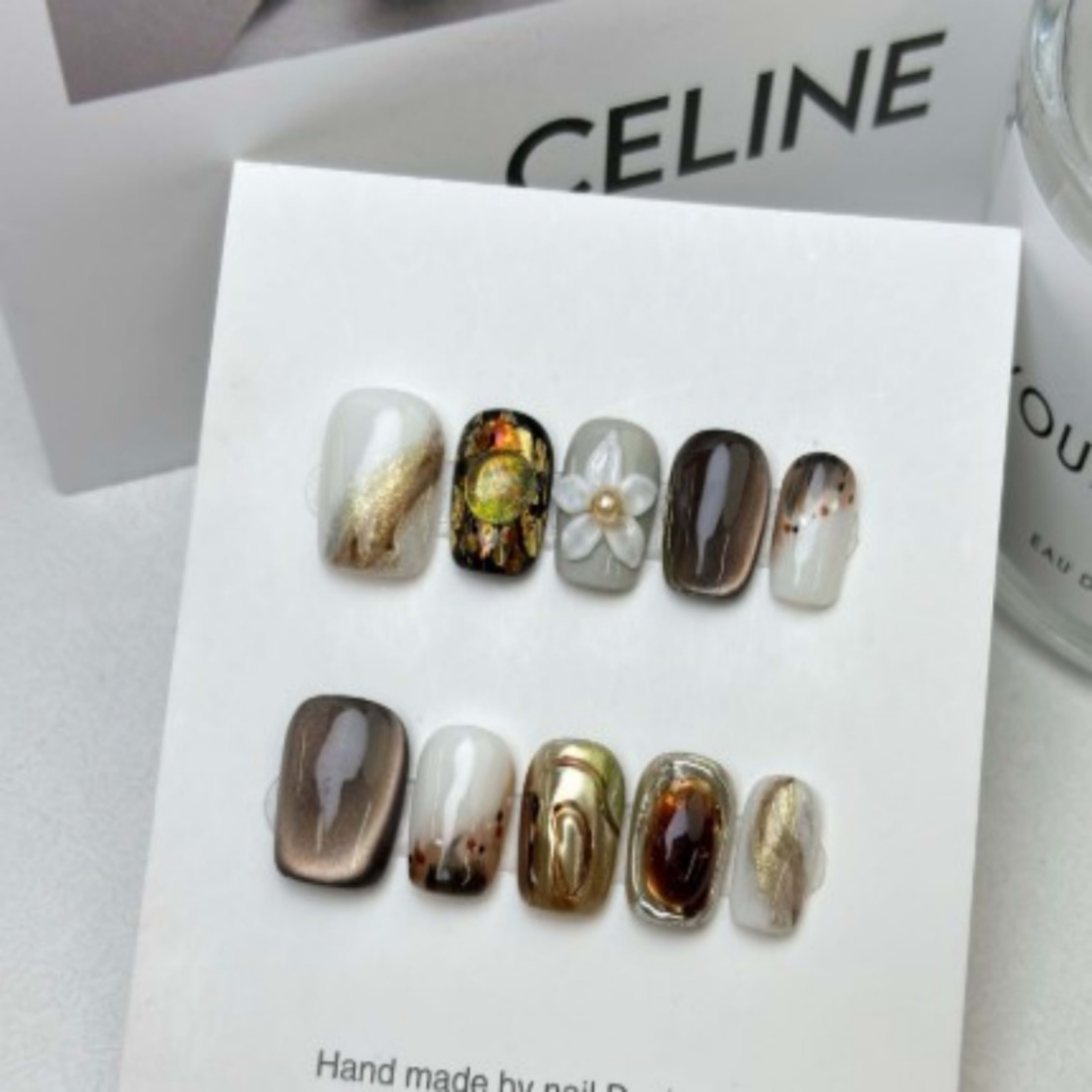 Handmade Wearable Nails 3D Carved Nail Art Tips