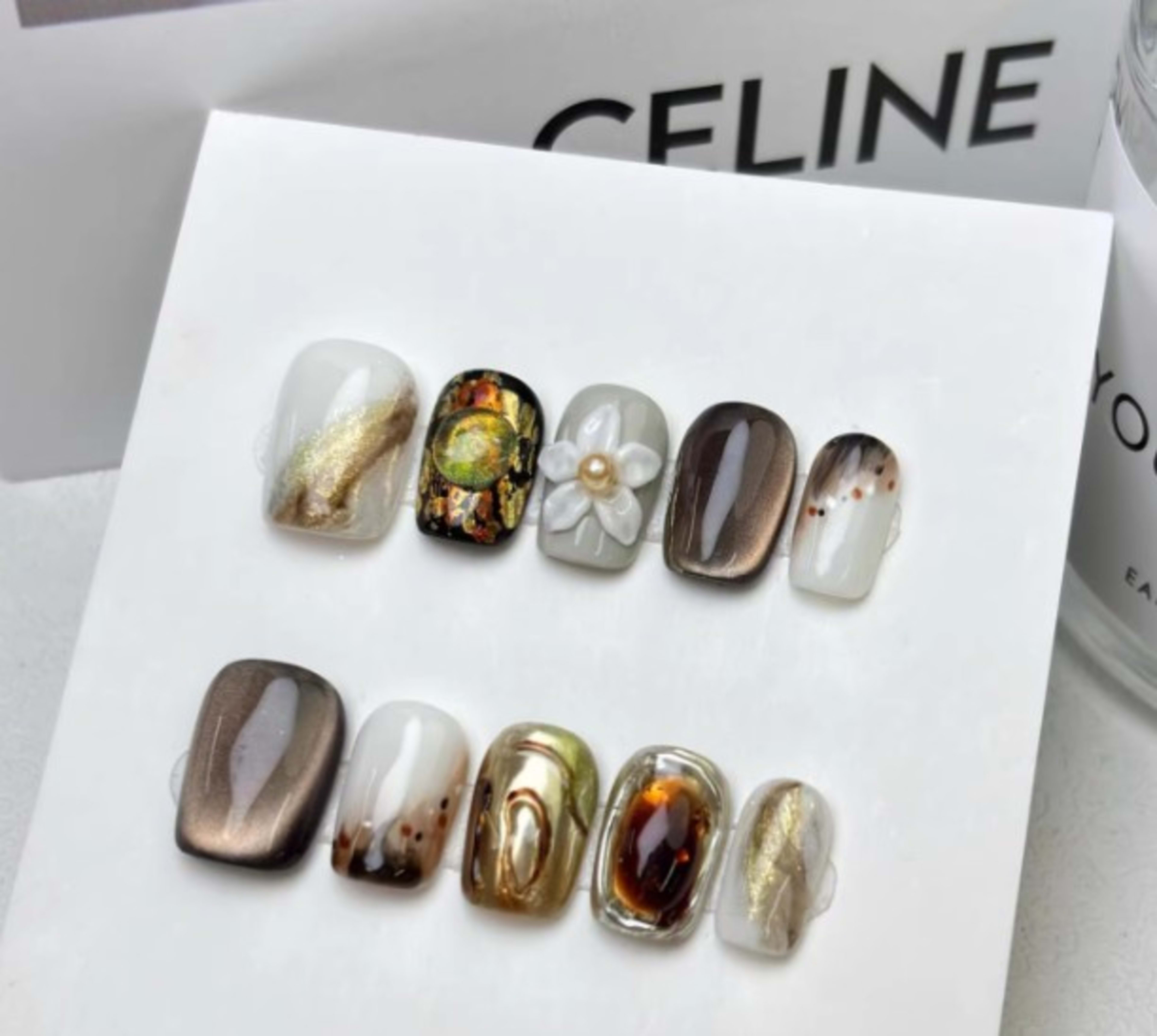 Handmade Wearable Nails 3D Carved Nail Art Tips 2