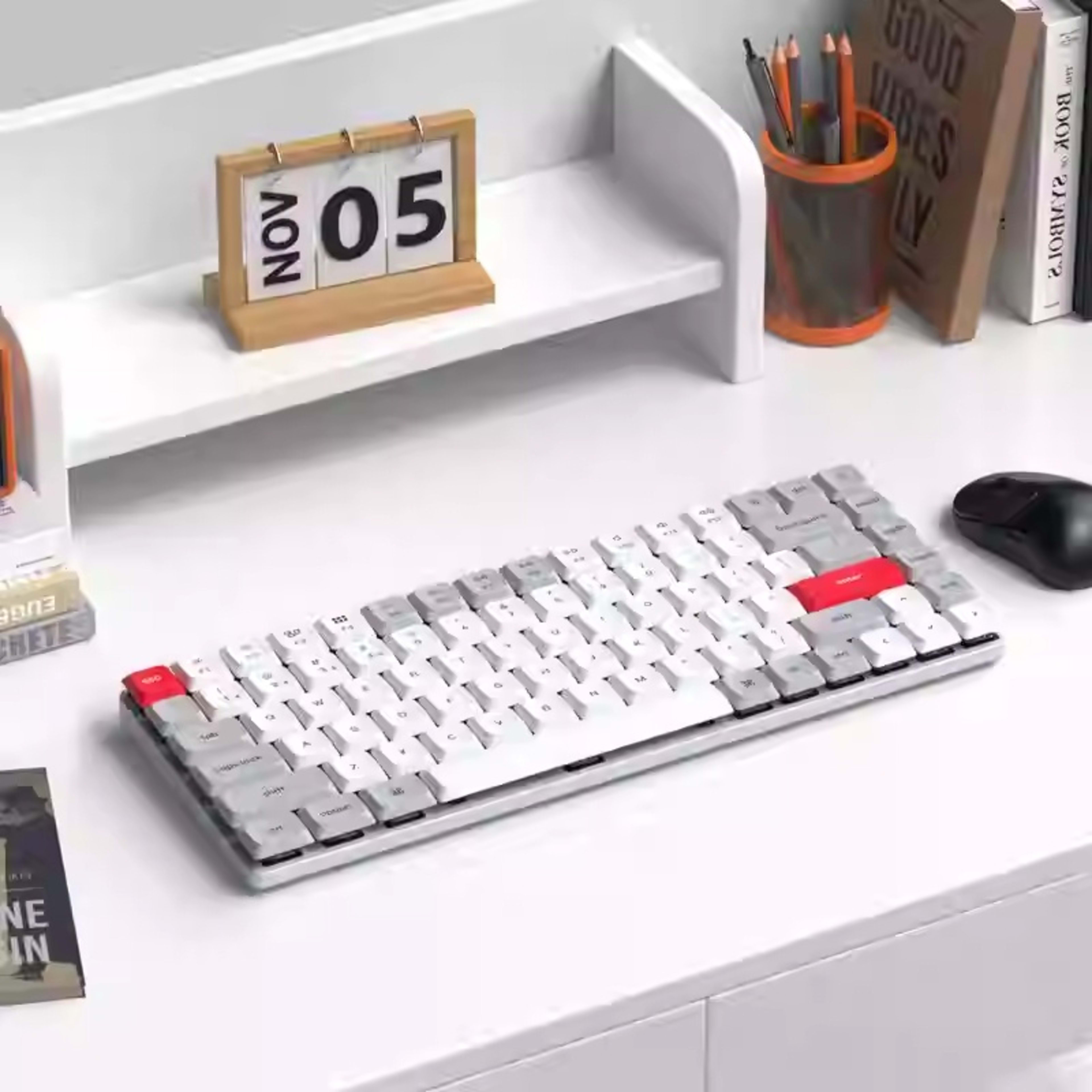 Office Silent Low-Profile Mechanical Tri-Mode Bluetooth Keyboard 3