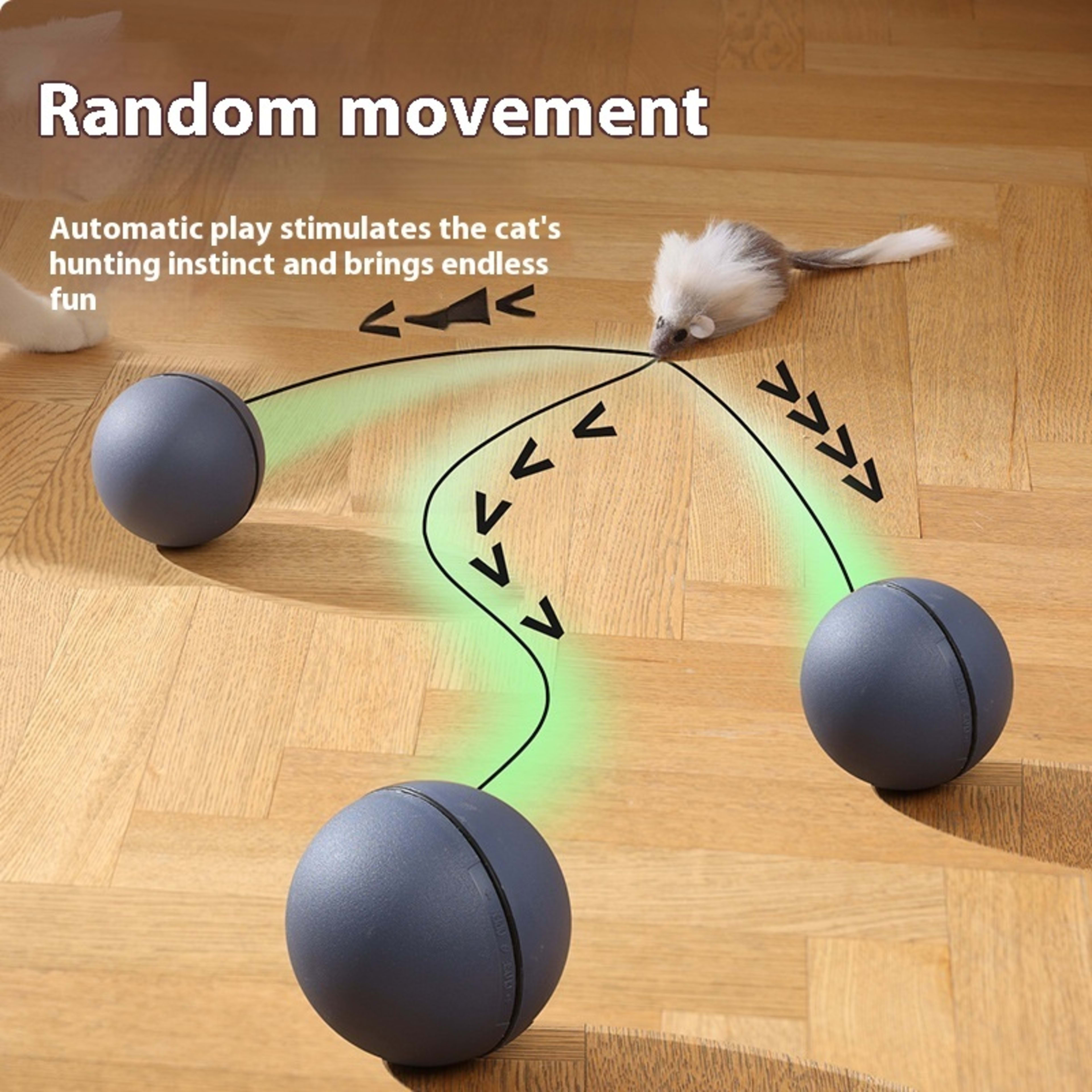 Cat Toys Mouse Teaser Ball Funny Moving Toy For Pets Cat Dog Electric 1