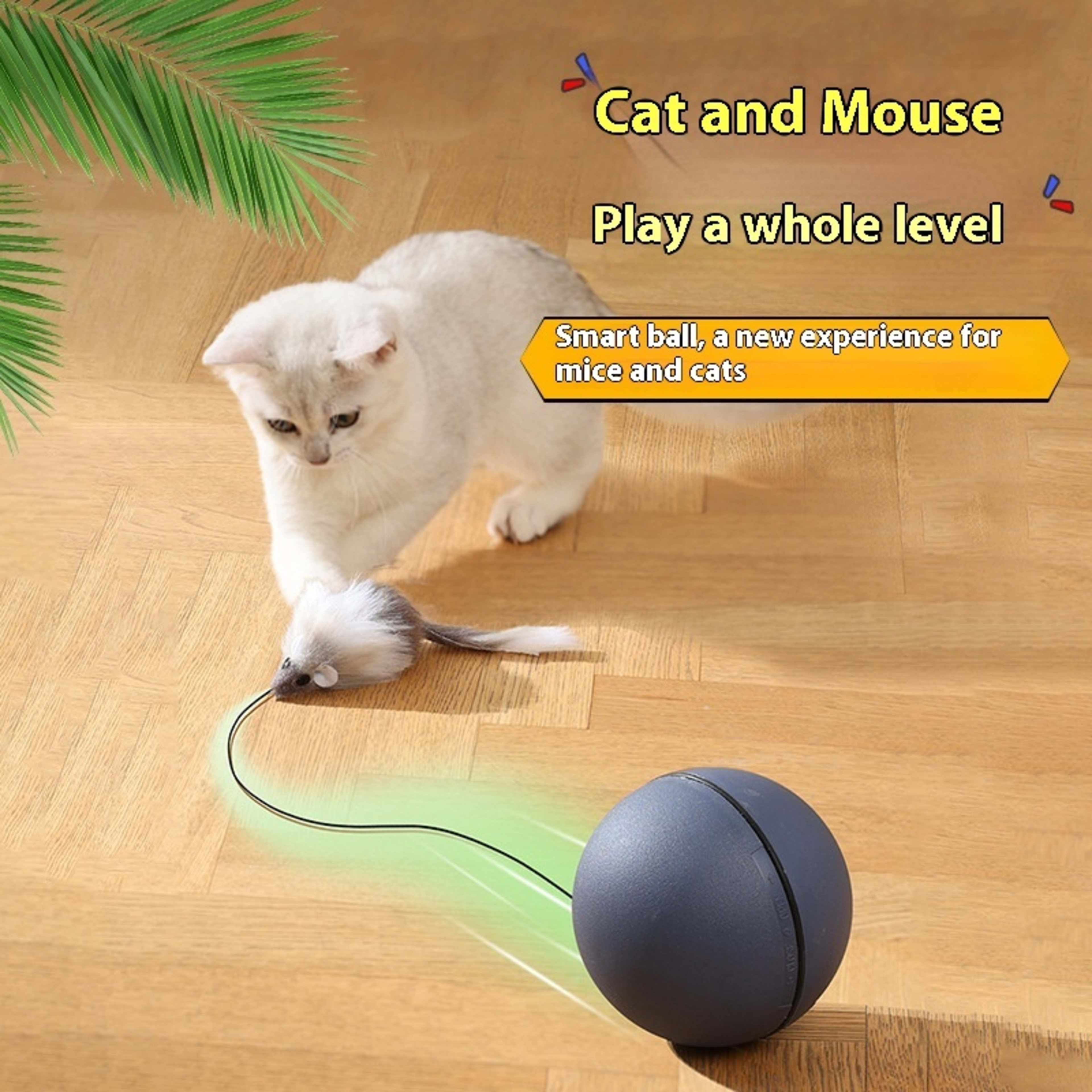 Cat Toys Mouse Teaser Ball Funny Moving Toy For Pets Cat Dog Electric 4