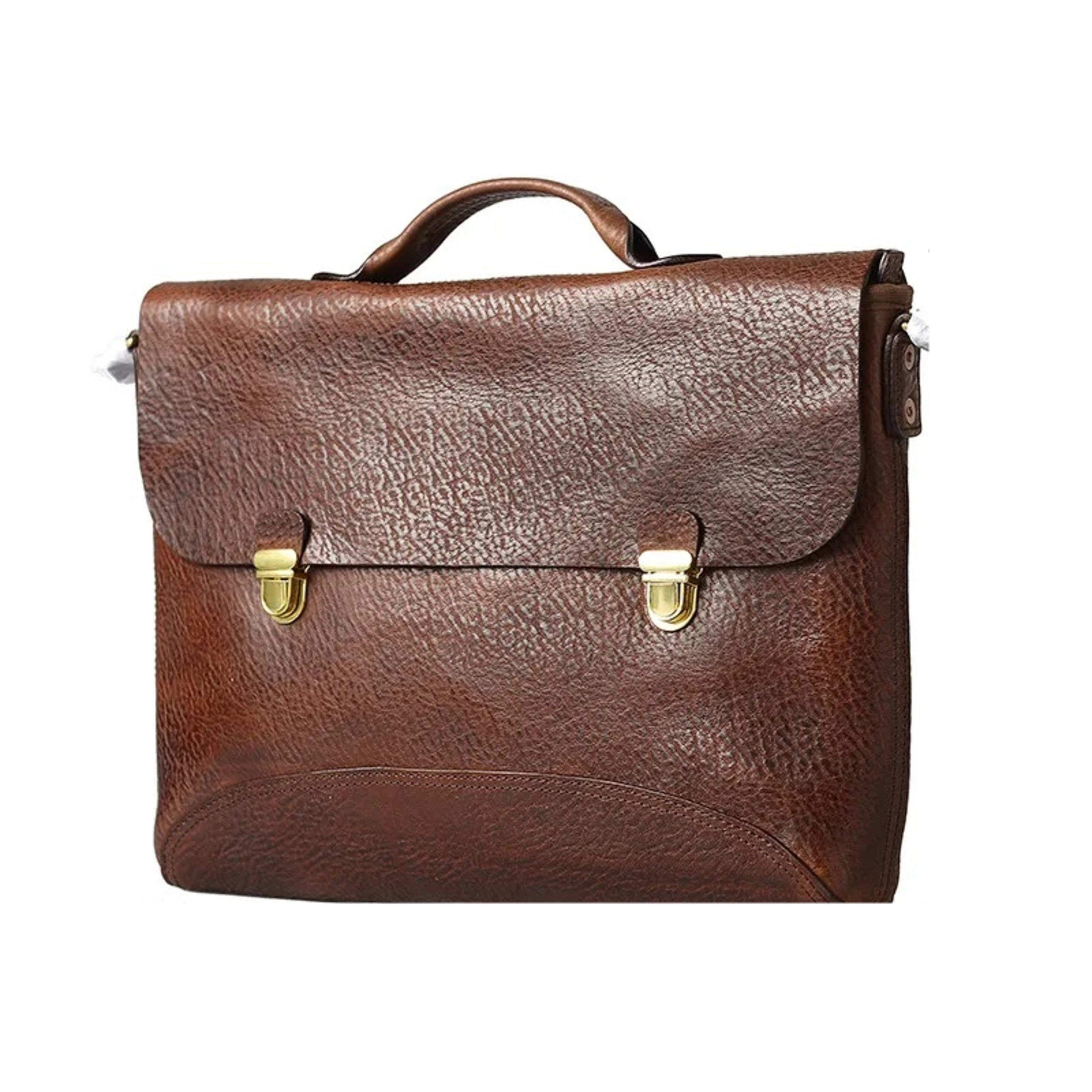 Men's Genuine Leather Handmade Retro Handbag 2