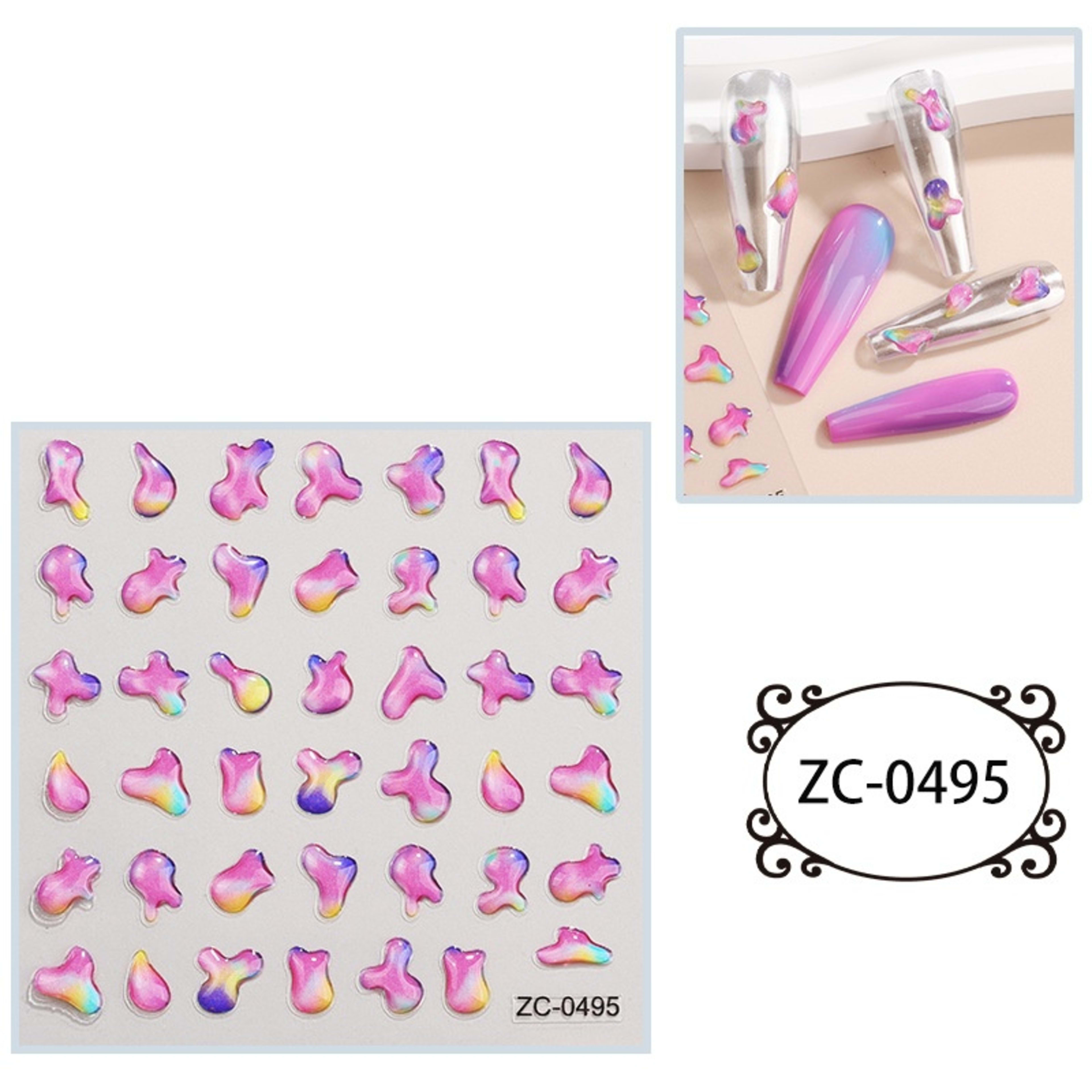 Creative Stickers Cute 3D Jelly Soft-Plastic Embossed Decals 17