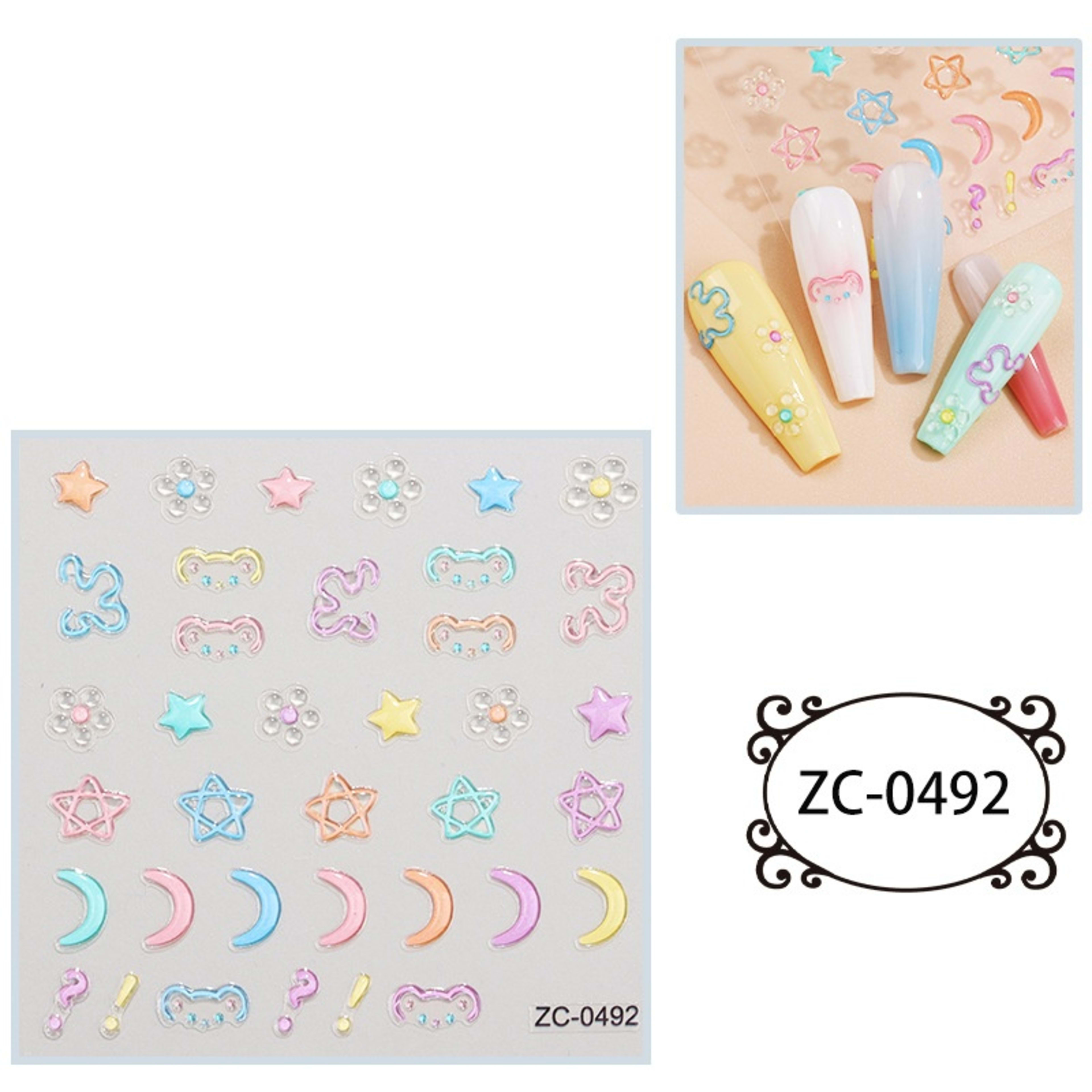 Creative Stickers Cute 3D Jelly Soft-Plastic Embossed Decals 14