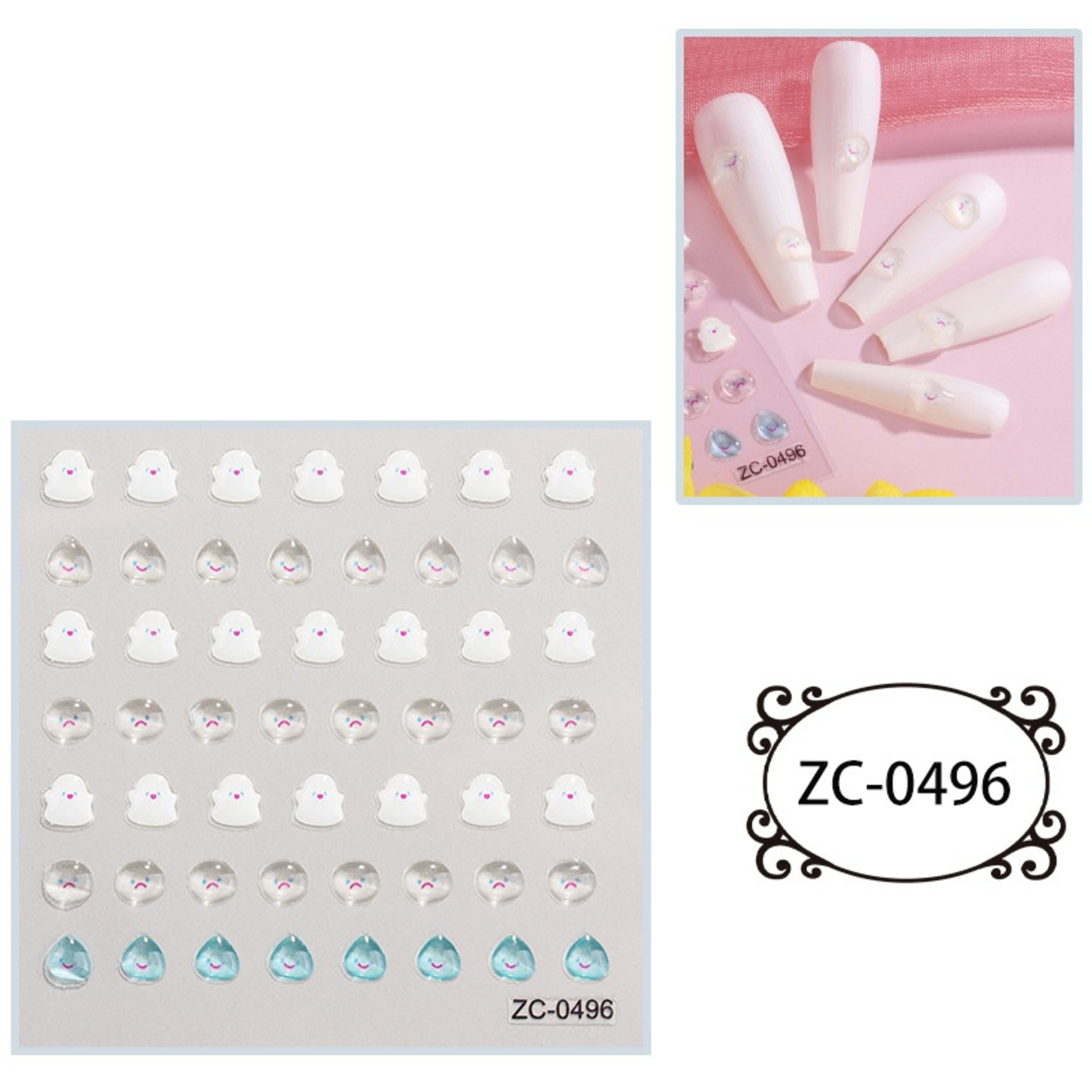Creative Stickers Cute 3D Jelly Soft-Plastic Embossed Decals 21