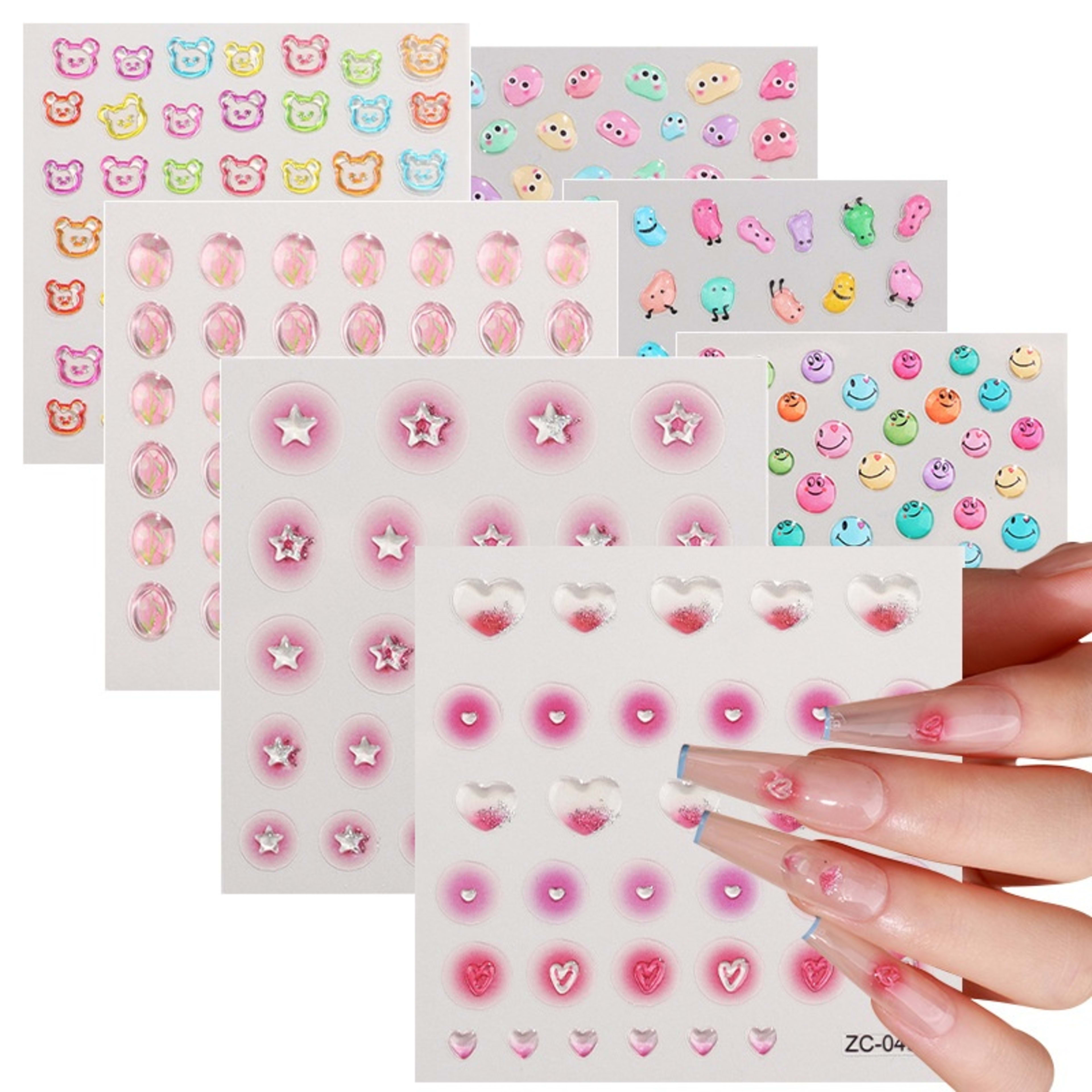 Creative Stickers Cute 3D Jelly Soft-Plastic Embossed Decals 10