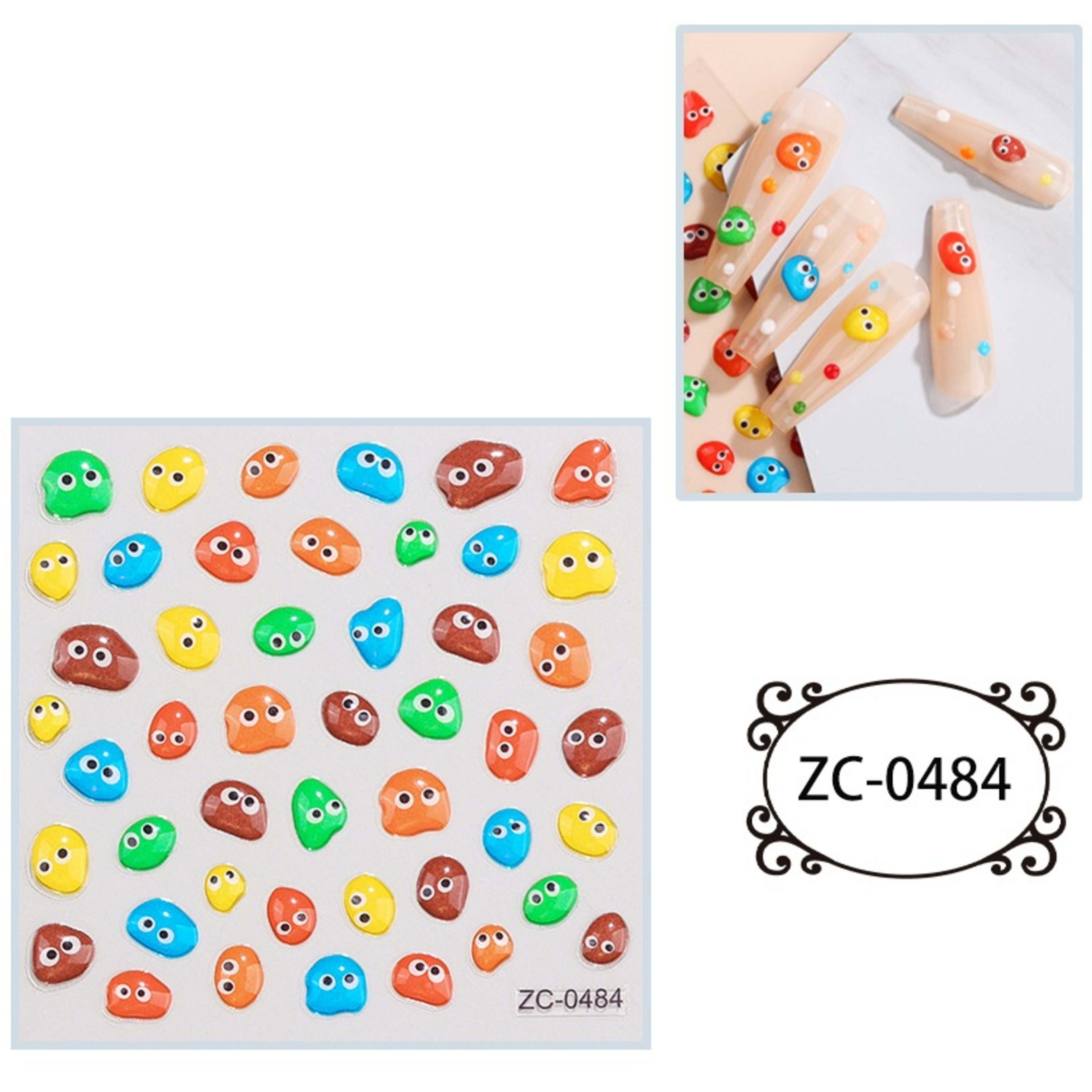 Creative Stickers Cute 3D Jelly Soft-Plastic Embossed Decals 15