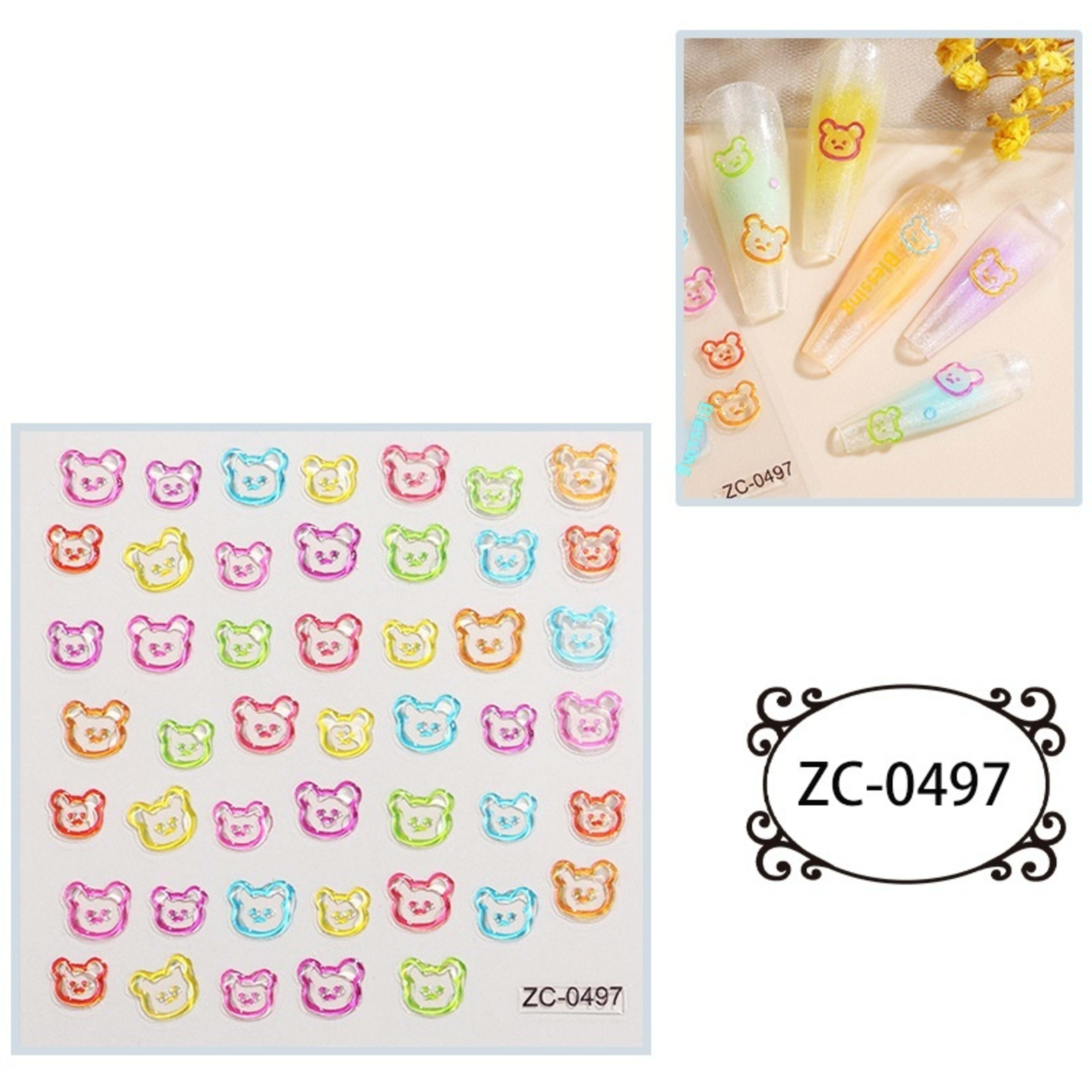 Creative Stickers Cute 3D Jelly Soft-Plastic Embossed Decals 32