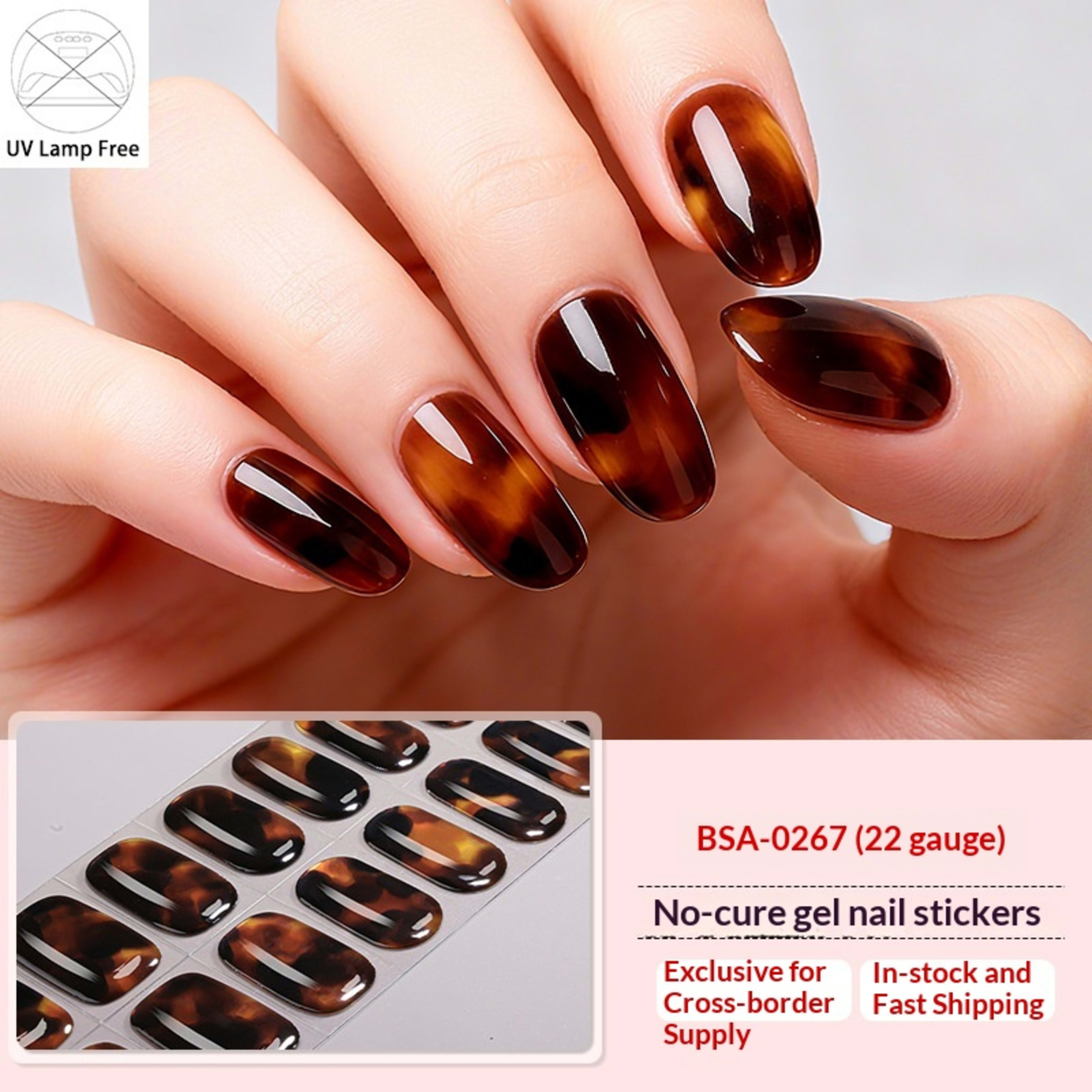 Waterproof Leopard Print Gel Nail Stickers 14