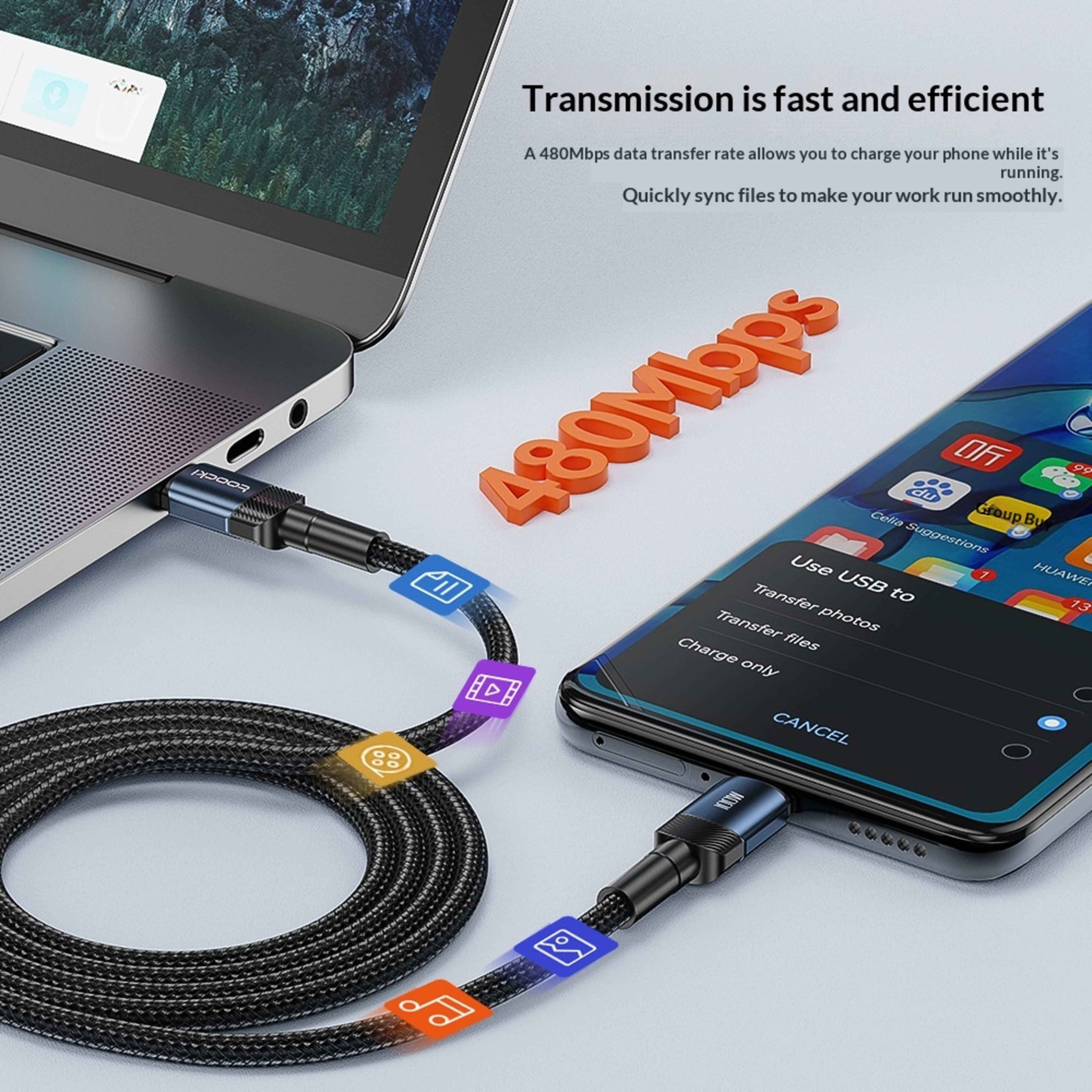 Aluminum Alloy Data Cable Type-C 5A Fast-Charging Cable 12