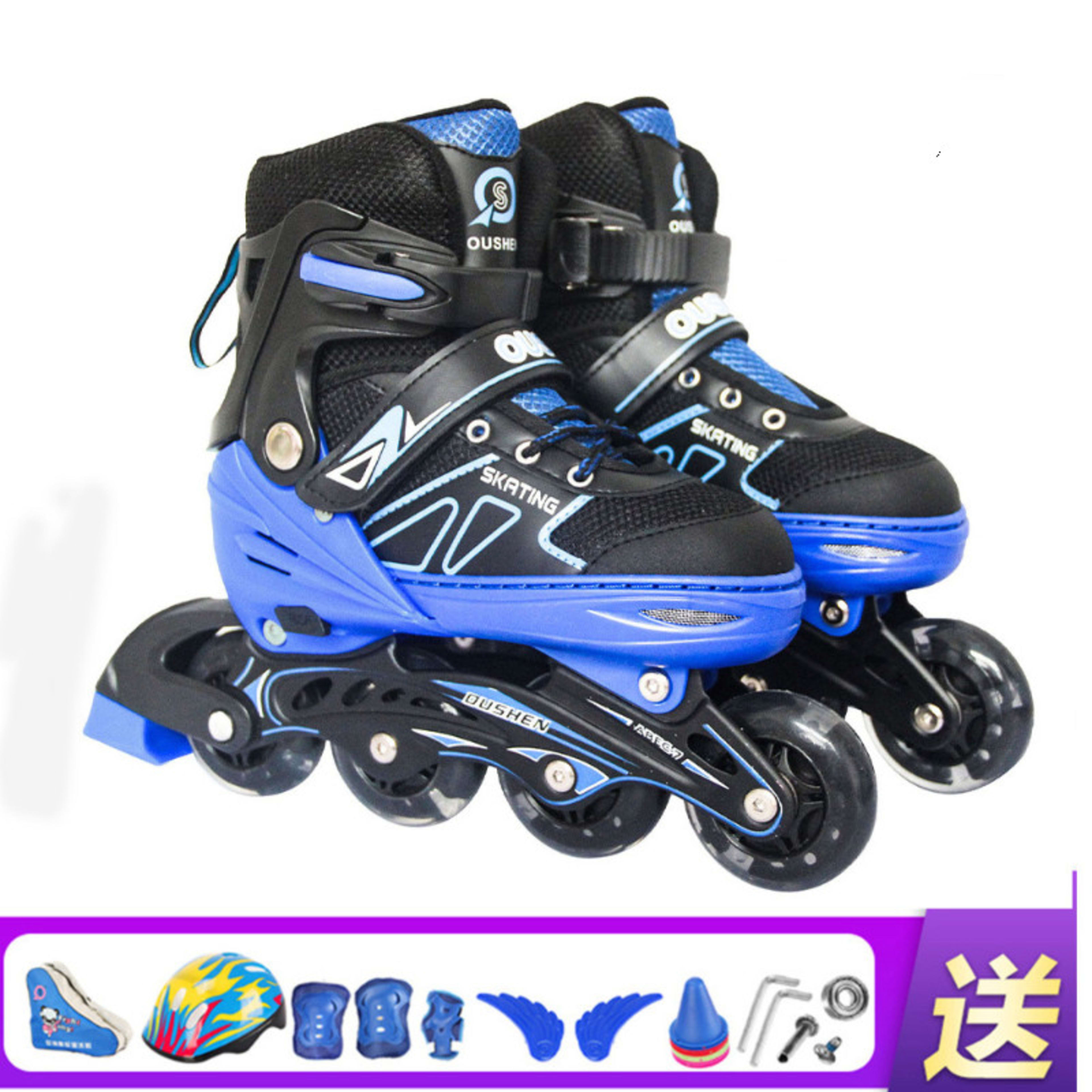 Ice Skates Speed Skating Childrens And Students Roller Inline Adjustable 4