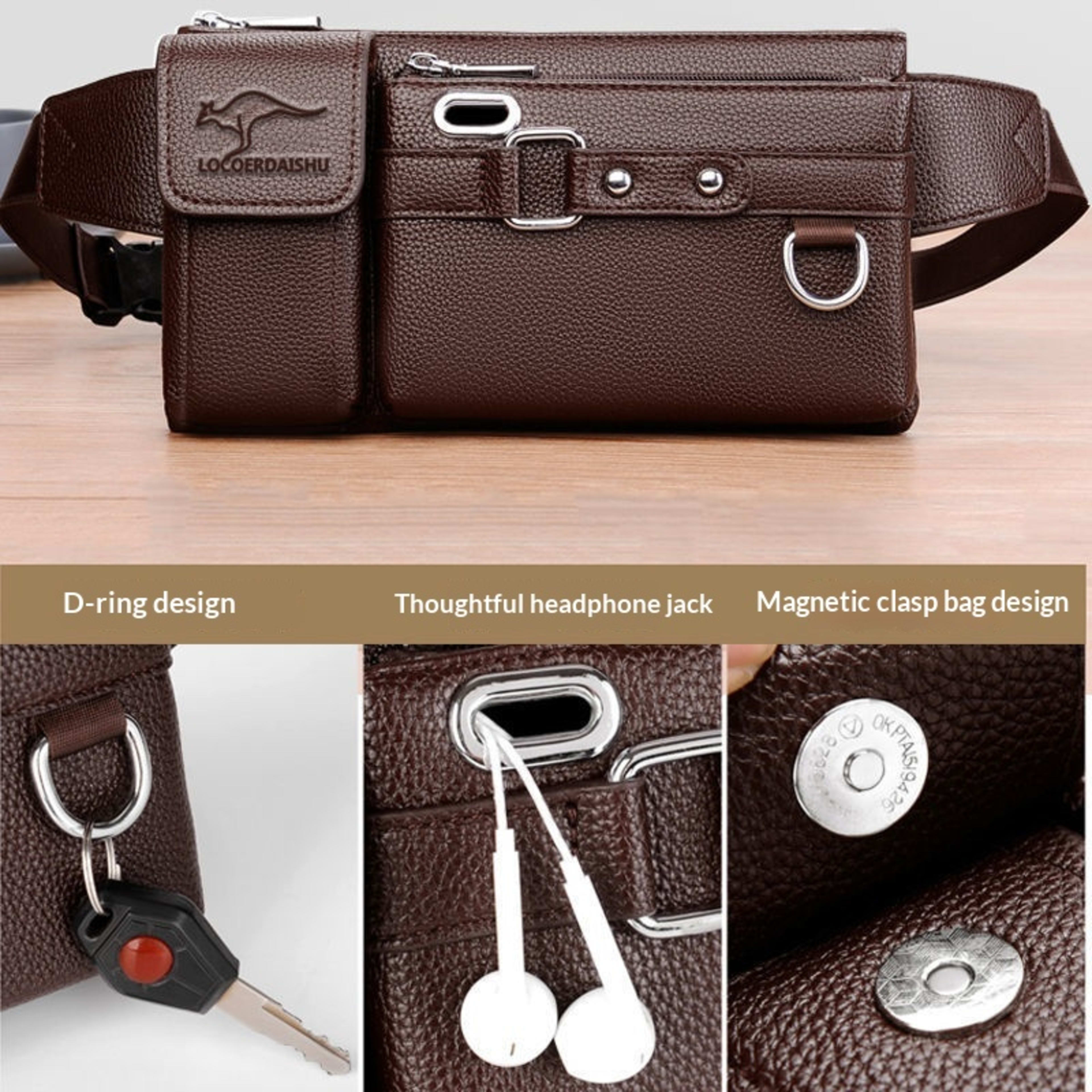 Men's Waist Bag Large-Capacity Multifunction Crossbody Bag 7