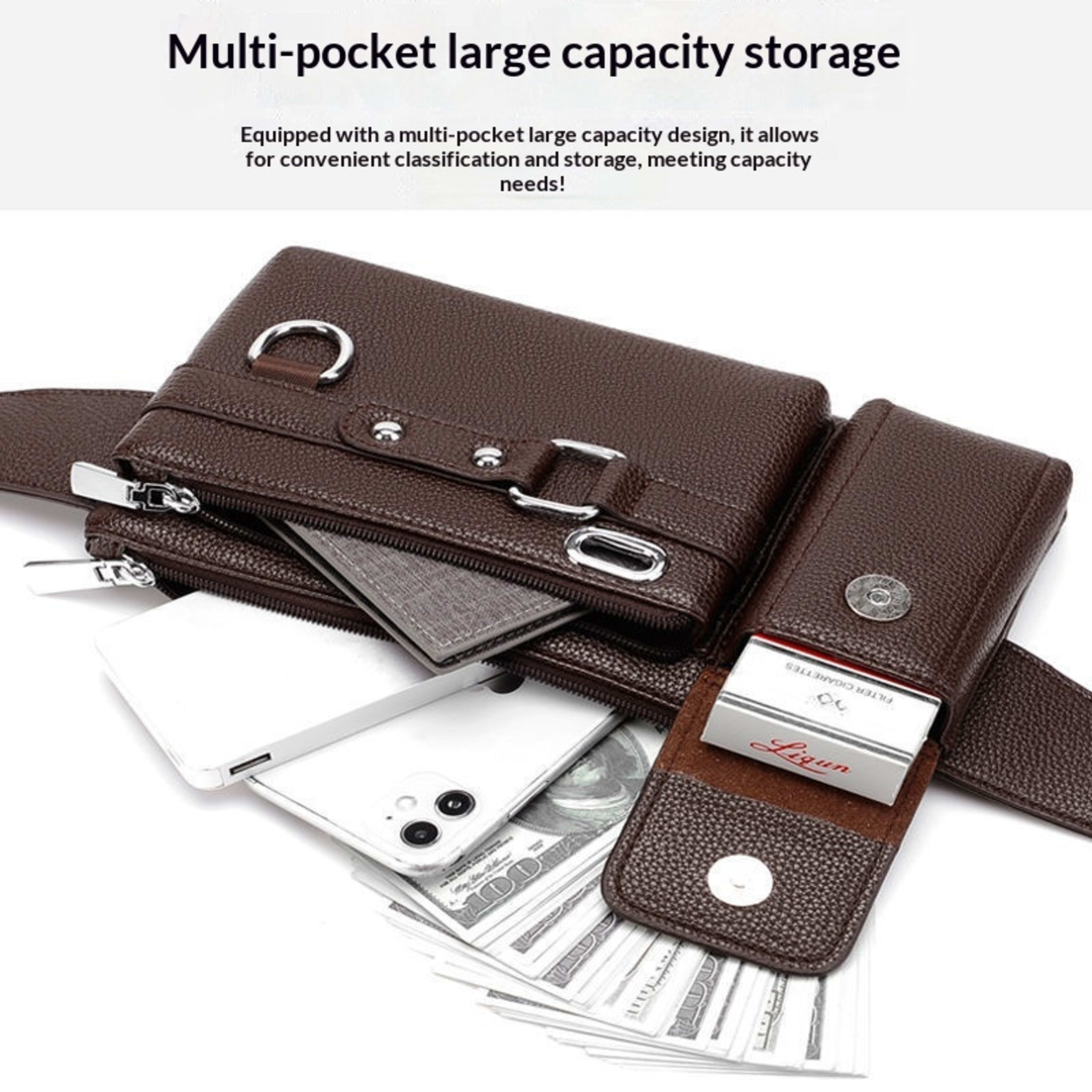 Men's Waist Bag Large-Capacity Multifunction Crossbody Bag 6