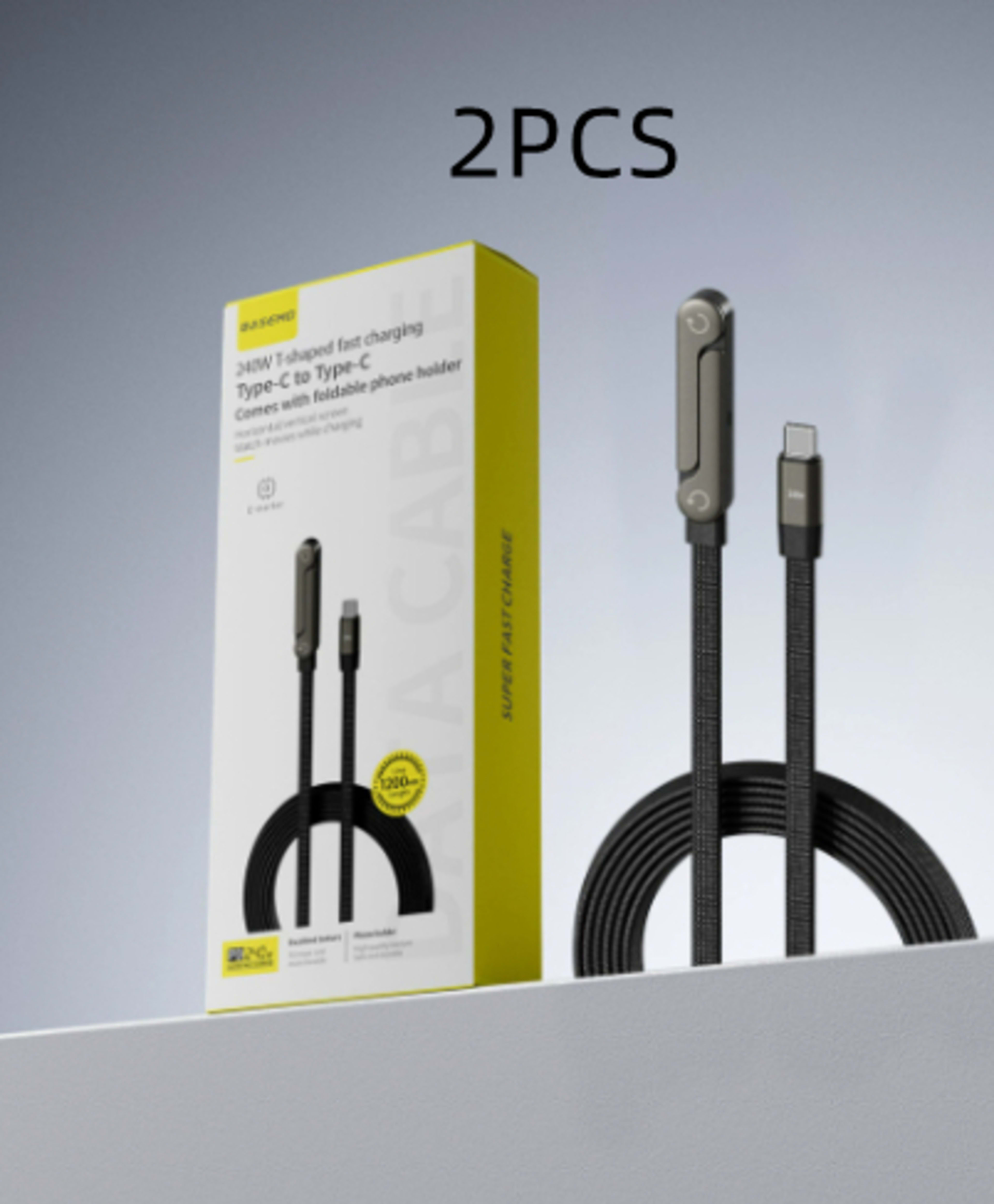 Fast Charging Foldable Bracket Data Cable 2-in-1 Data Wire Foldable Phone Tablet Stand Type-C To Type-C USB-A To Type-C 11