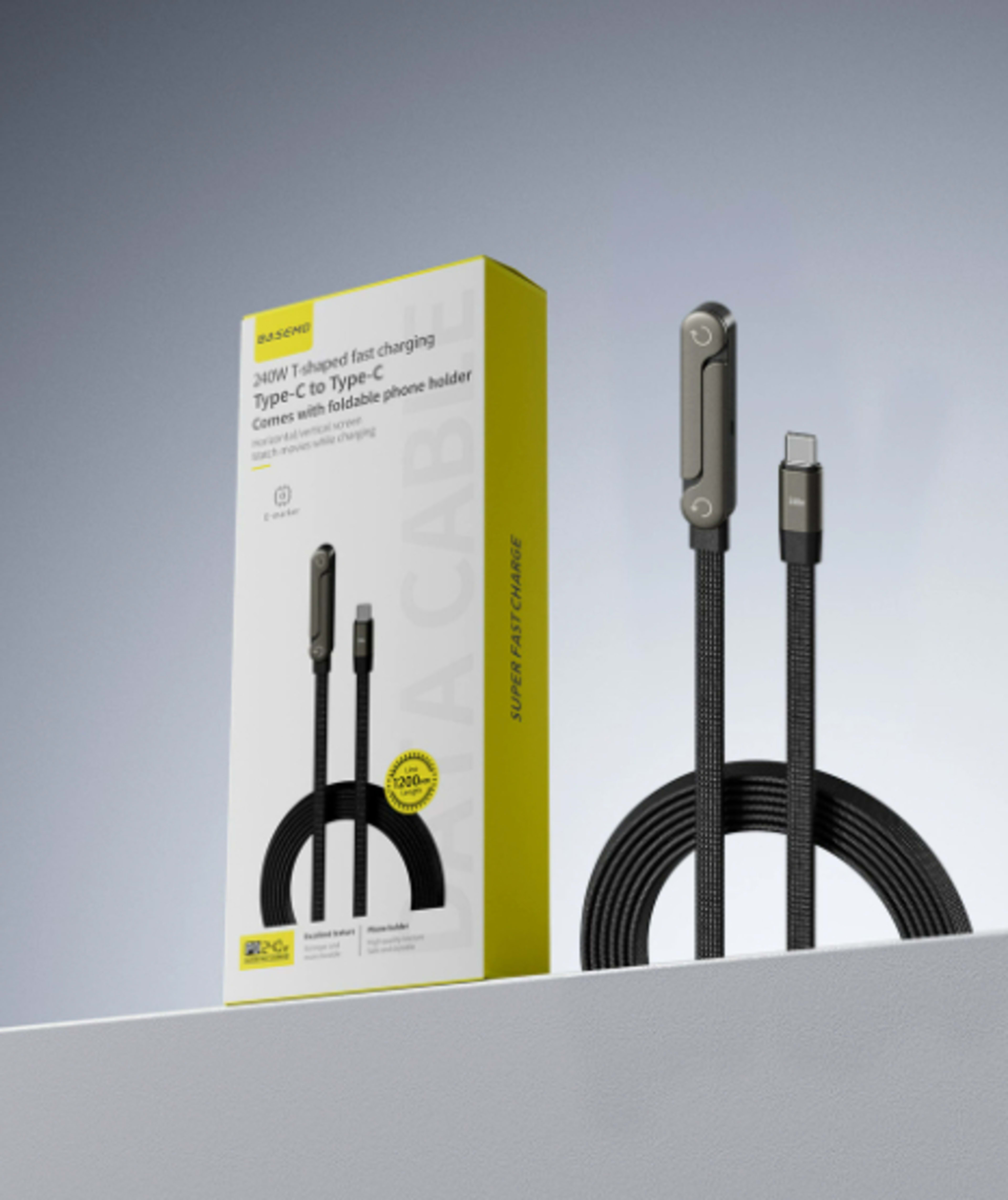 Fast Charging Foldable Bracket Data Cable 2-in-1 Data Wire Foldable Phone Tablet Stand Type-C To Type-C USB-A To Type-C 7