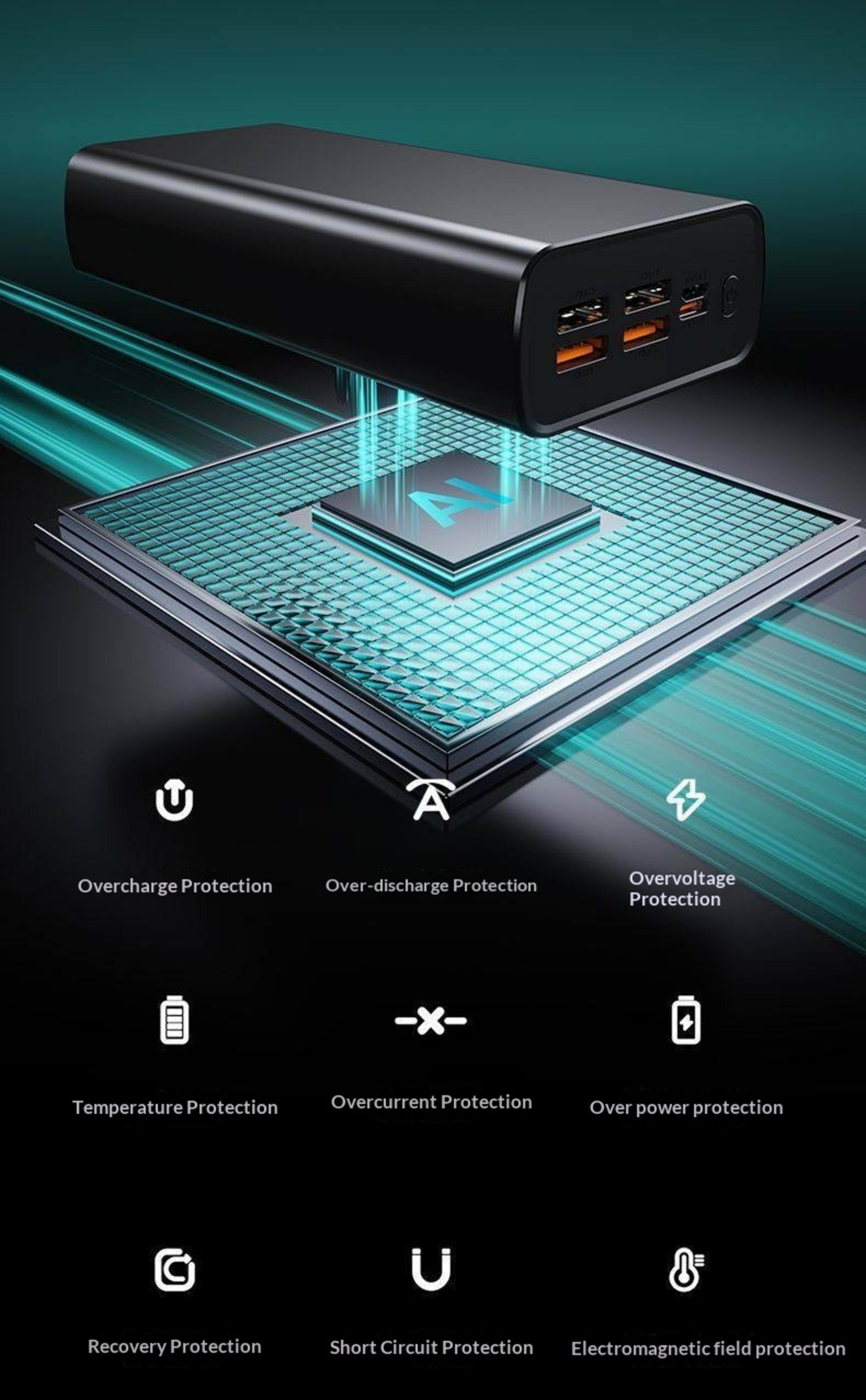 3C-certified Extra-large Capacity Power Bank 6
