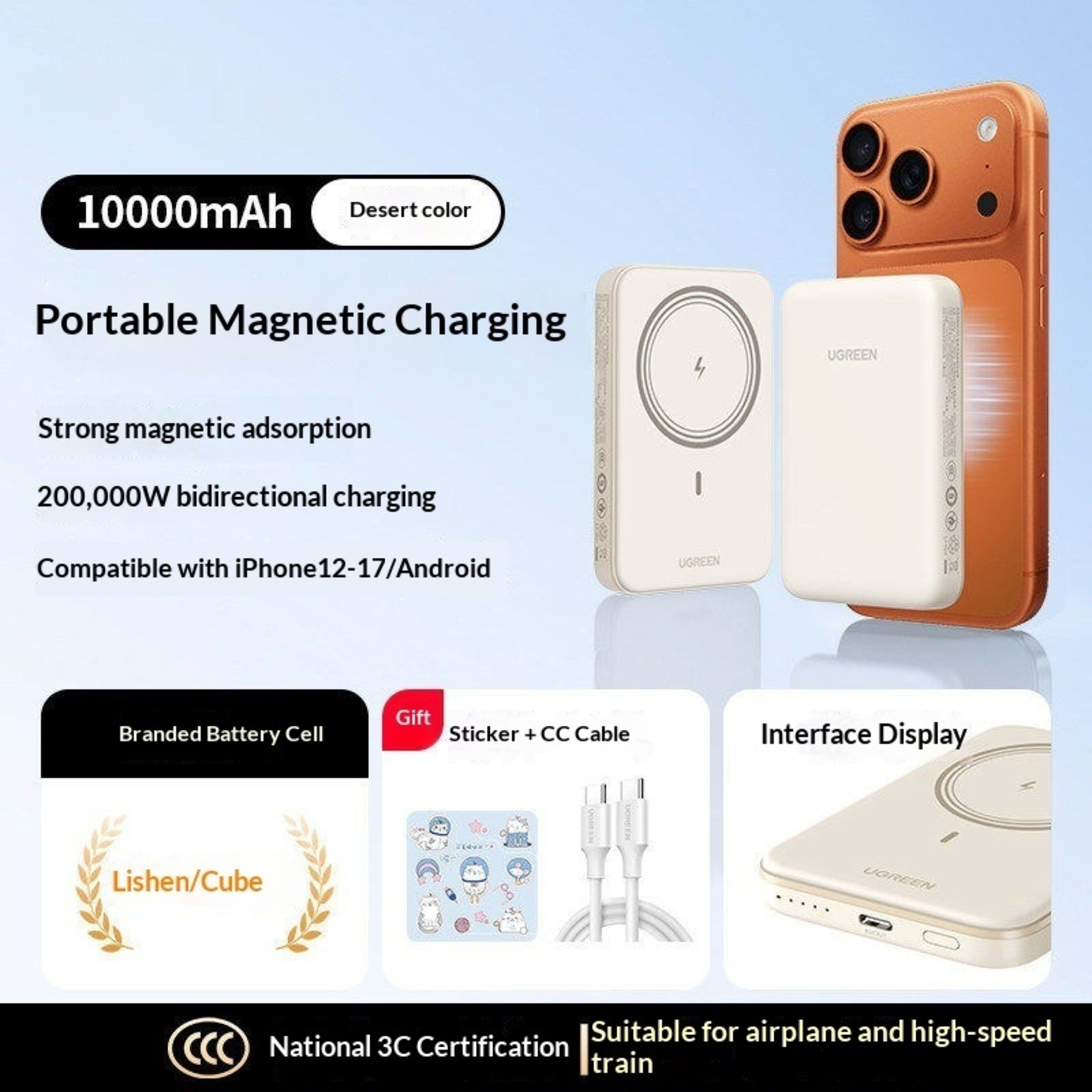 Magnetic Wireless Power Bank Ah 20W Portable 5