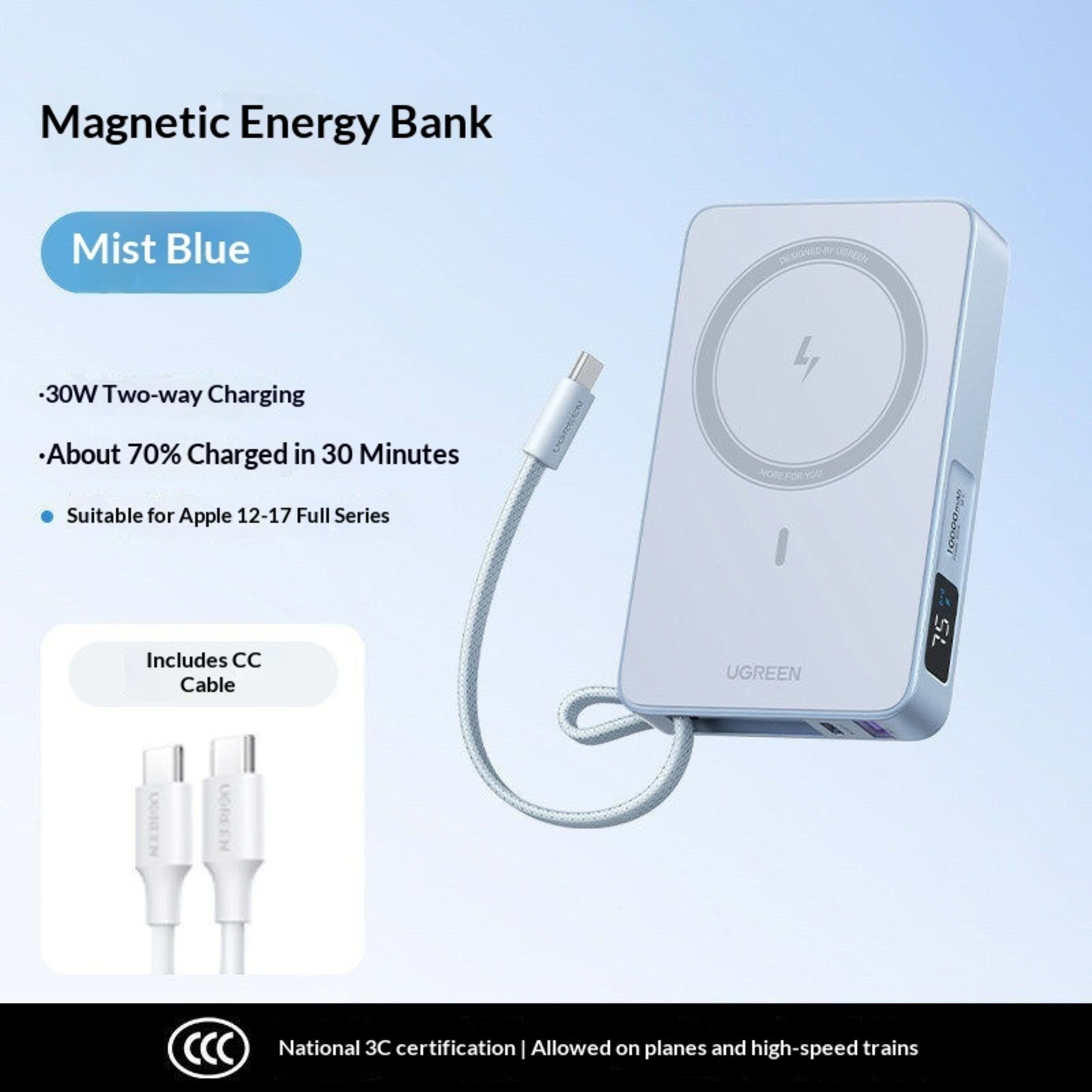 Magnetic Wireless Power Bank Ah 20W Portable