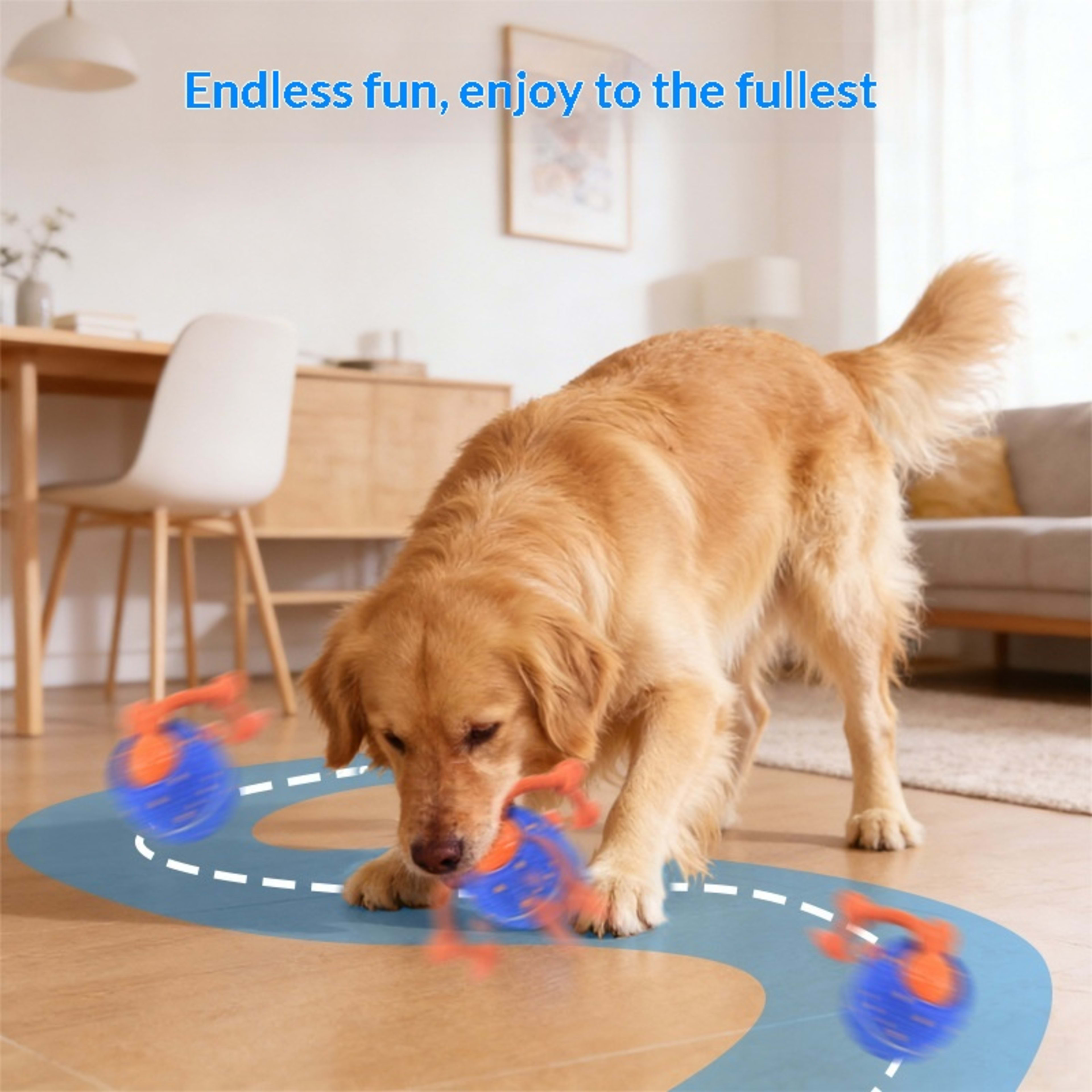 Pet Electric Smart Rolling Ball Sound-Playing Spinning Teething Toy Ball 12