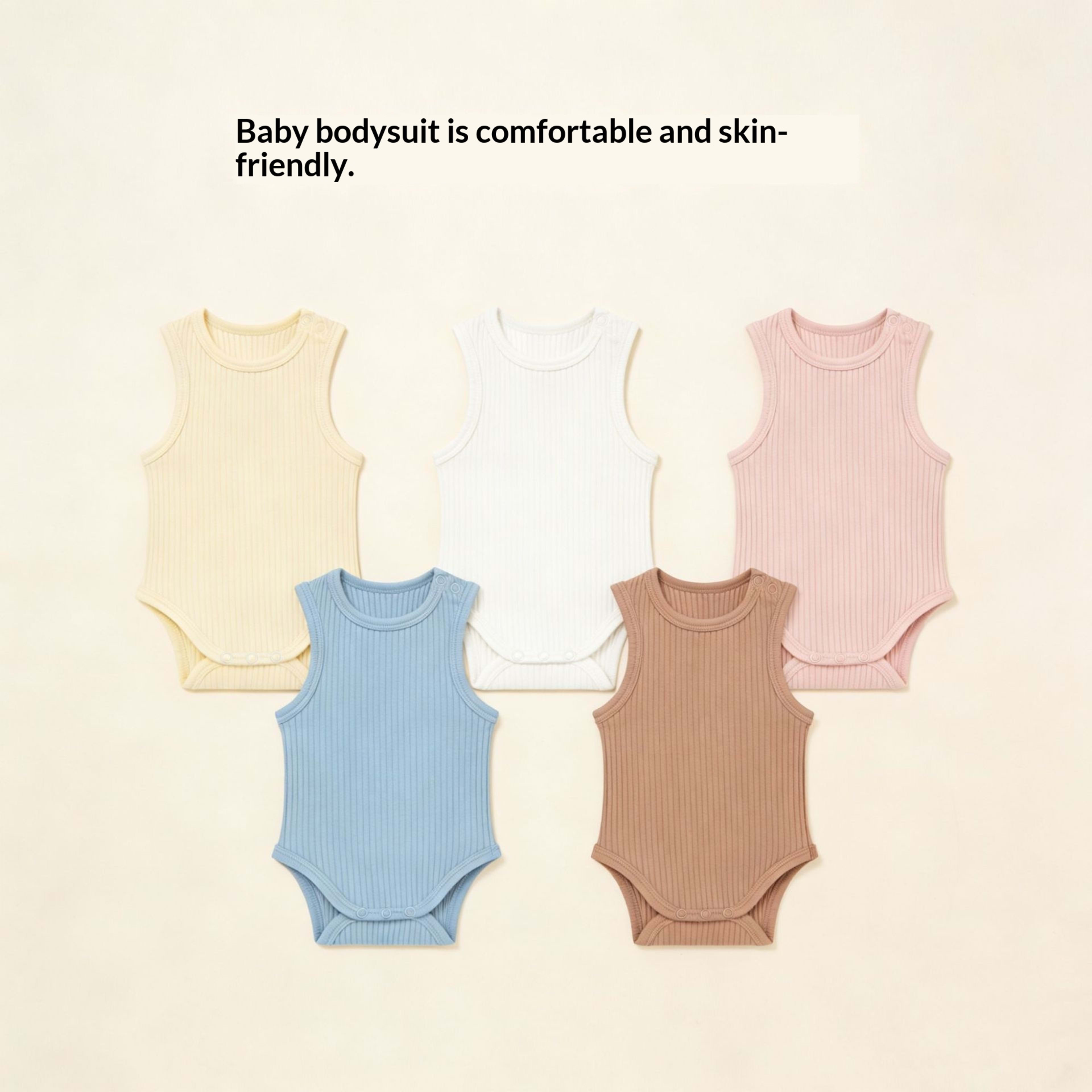 Baby Romper Knitted Ribbed Infant Onesie 7