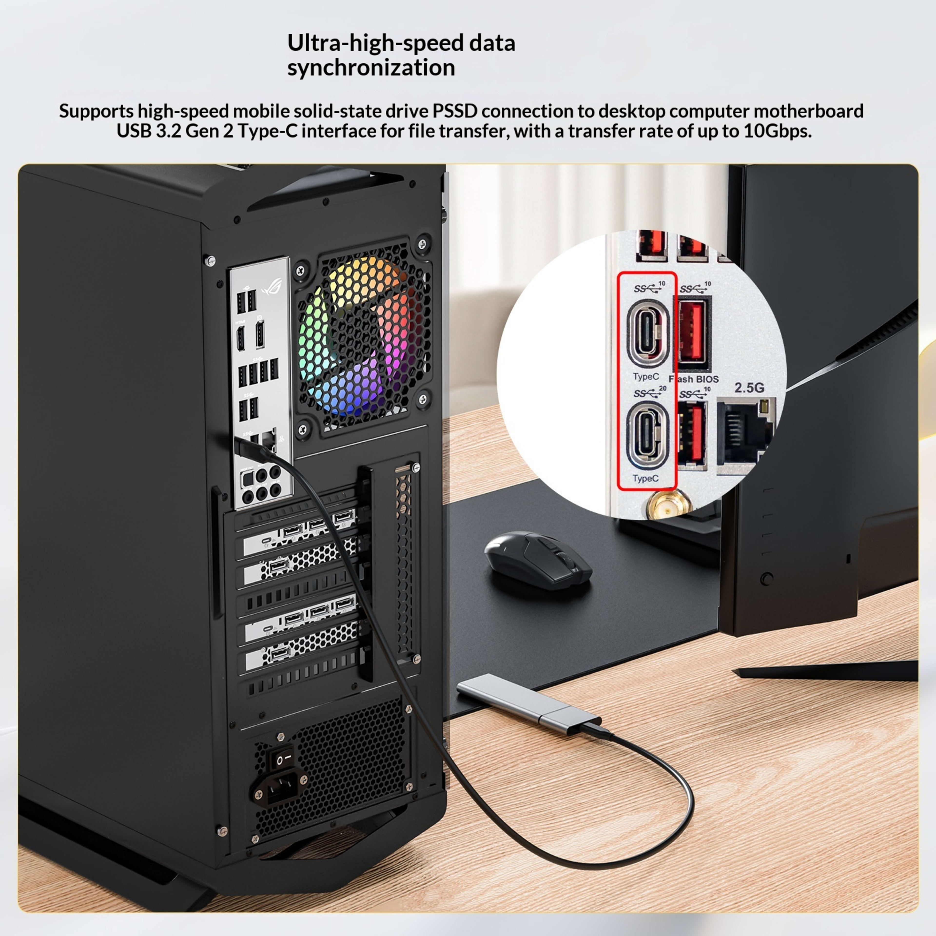 M2 SSD Dual-head Type-C Data Cable 4