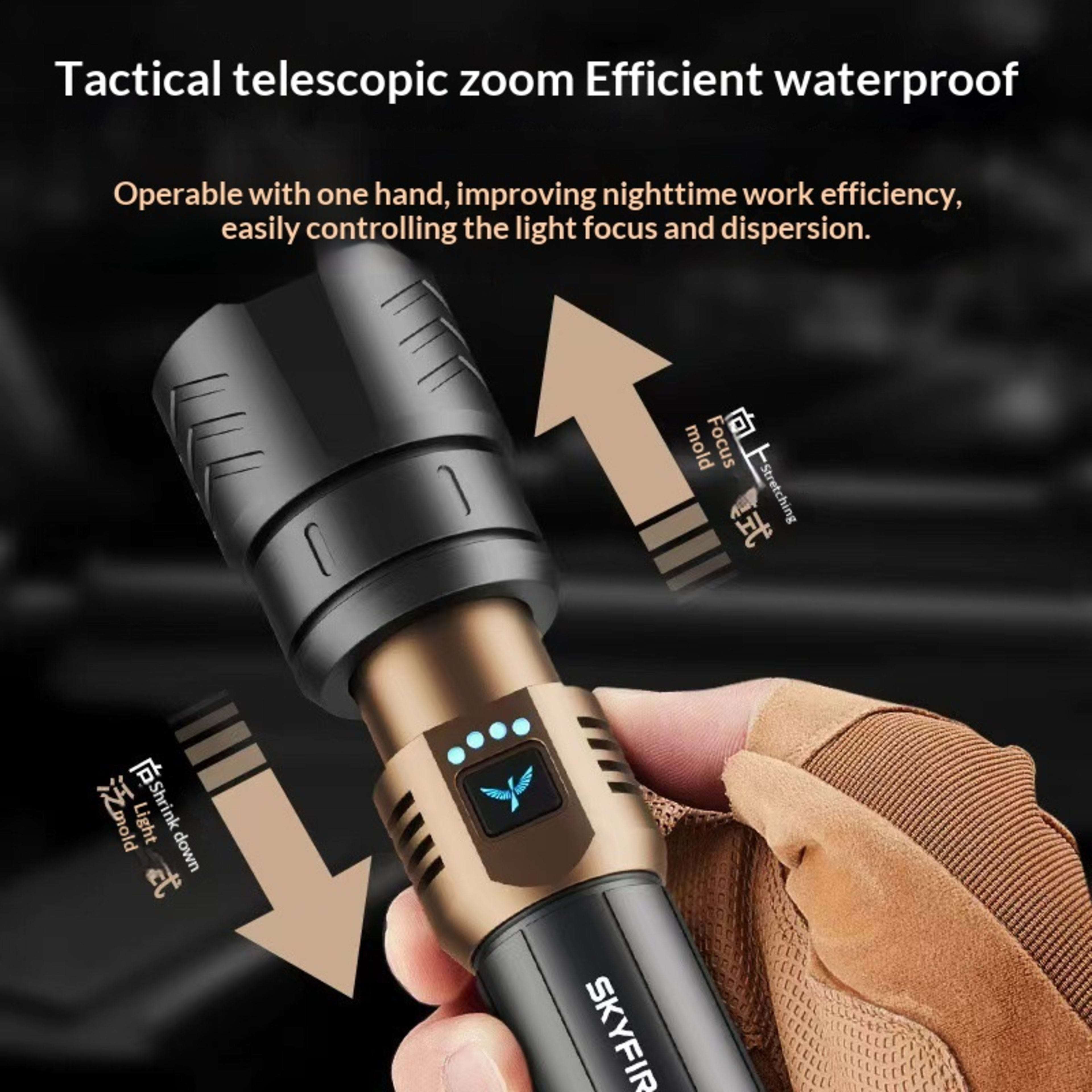 Ultra-bright Flashlight Ultra-bright Laser Beam Long-range Outdoor Use 3