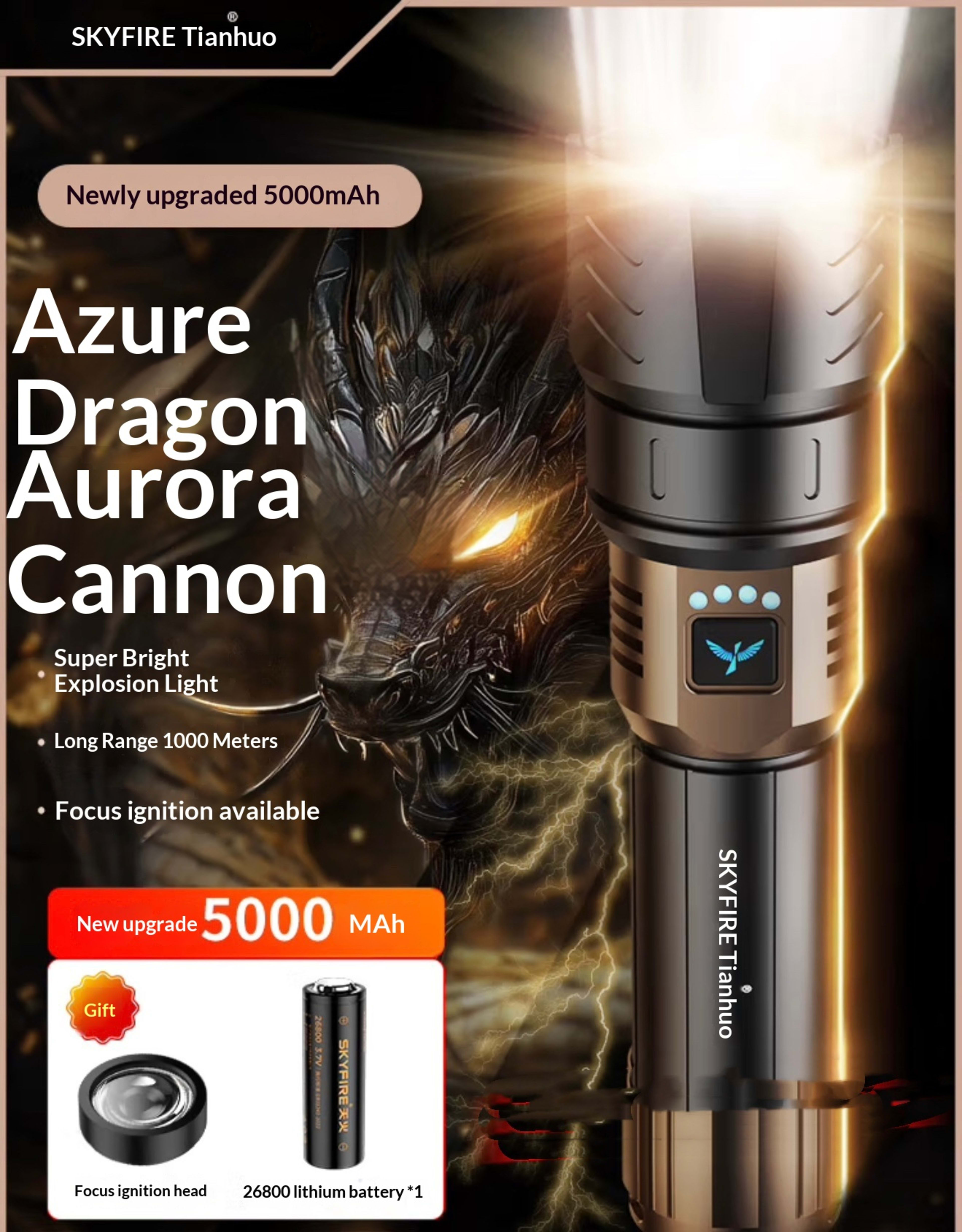 Ultra-bright Flashlight Ultra-bright Laser Beam Long-range Outdoor Use 5
