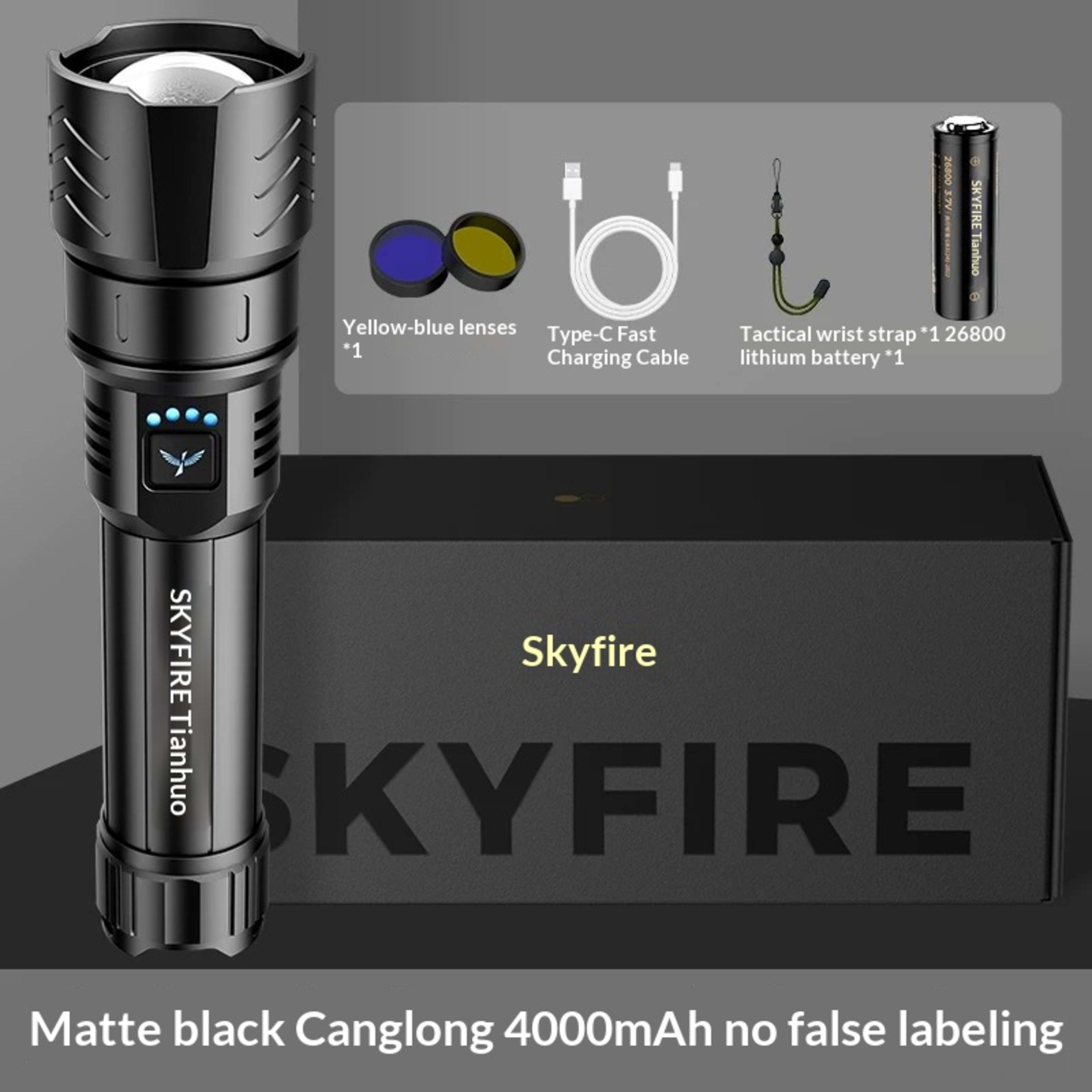 Ultra-bright Flashlight Ultra-bright Laser Beam Long-range Outdoor Use 16