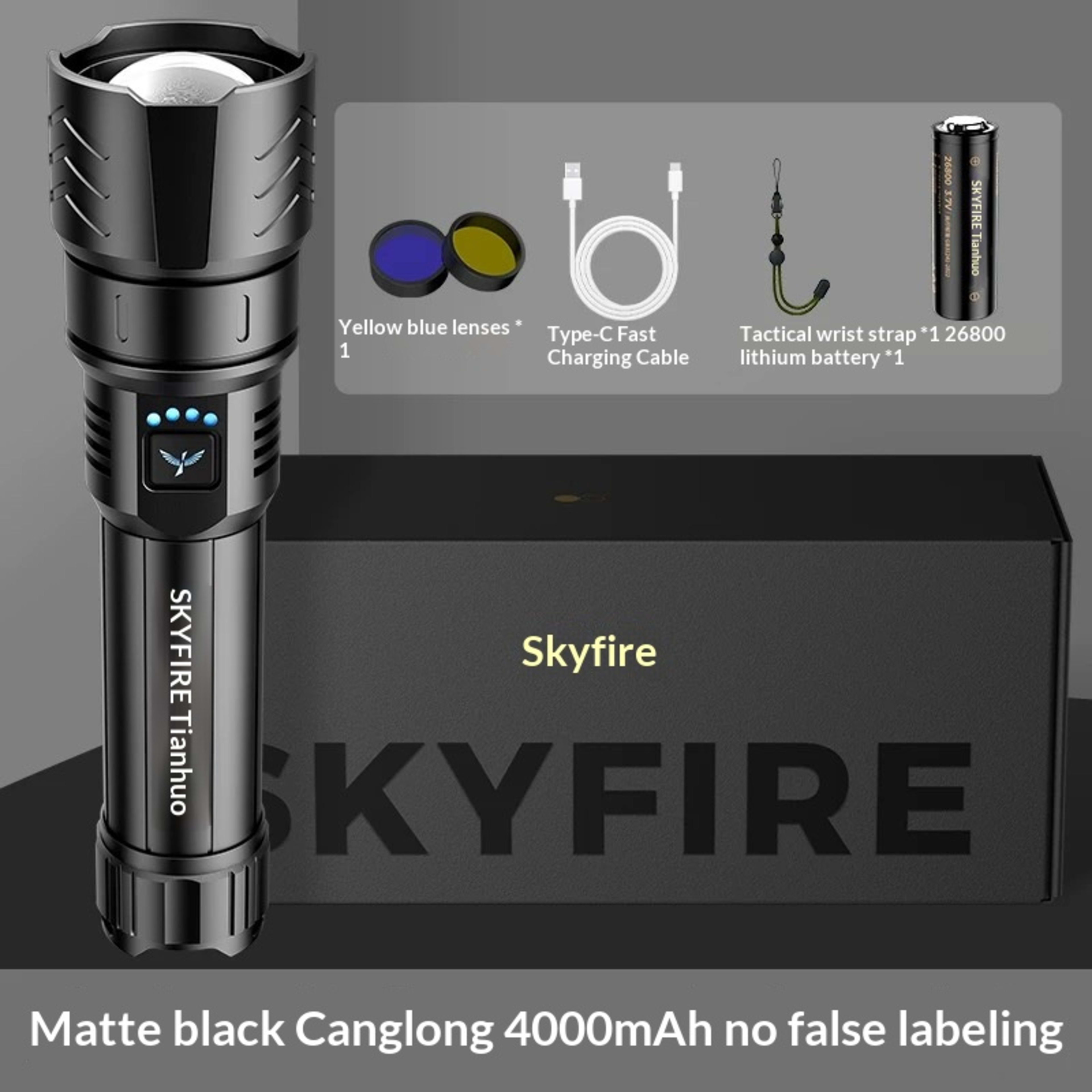 Ultra-bright Flashlight Ultra-bright Laser Beam Long-range Outdoor Use 15