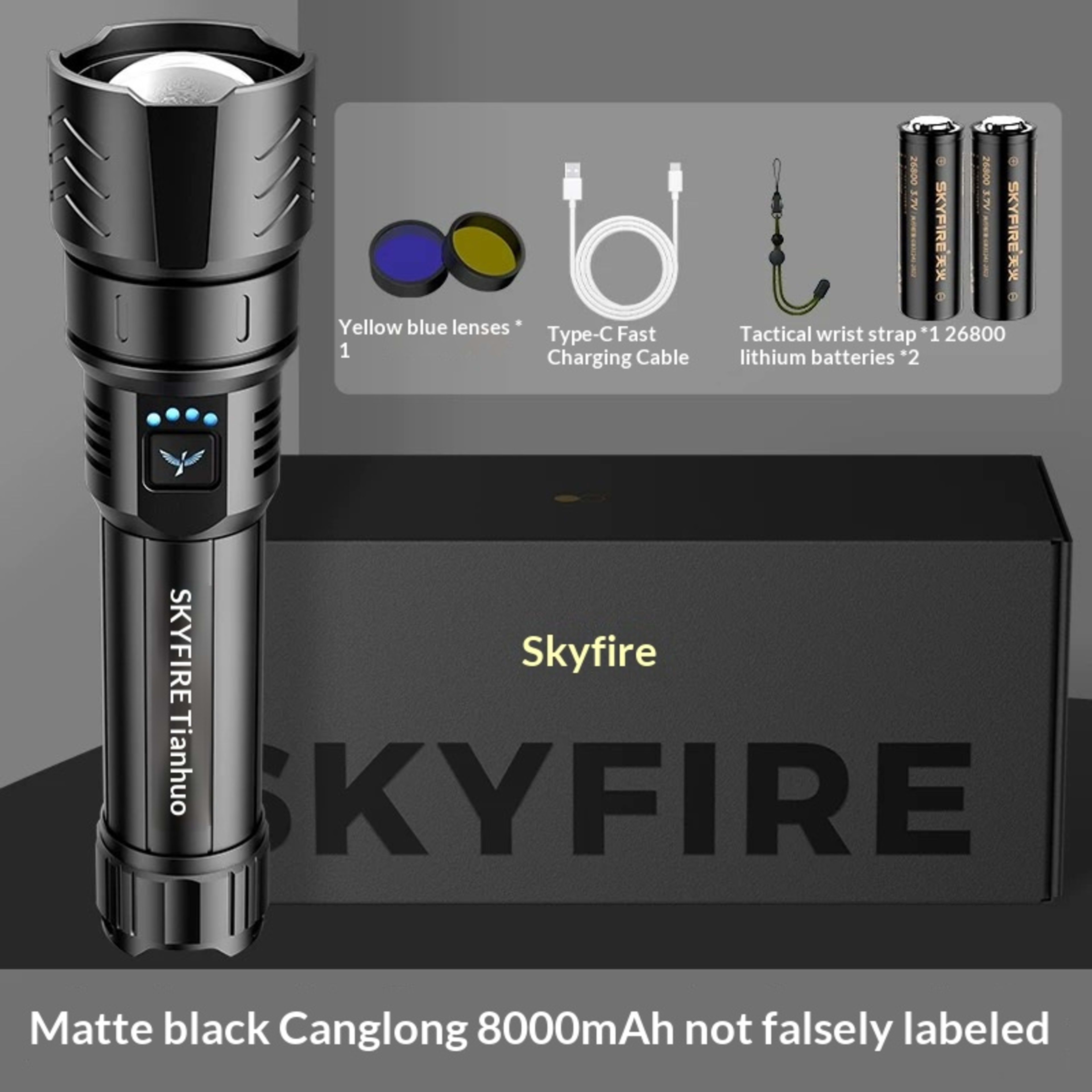 Ultra-bright Flashlight Ultra-bright Laser Beam Long-range Outdoor Use 12