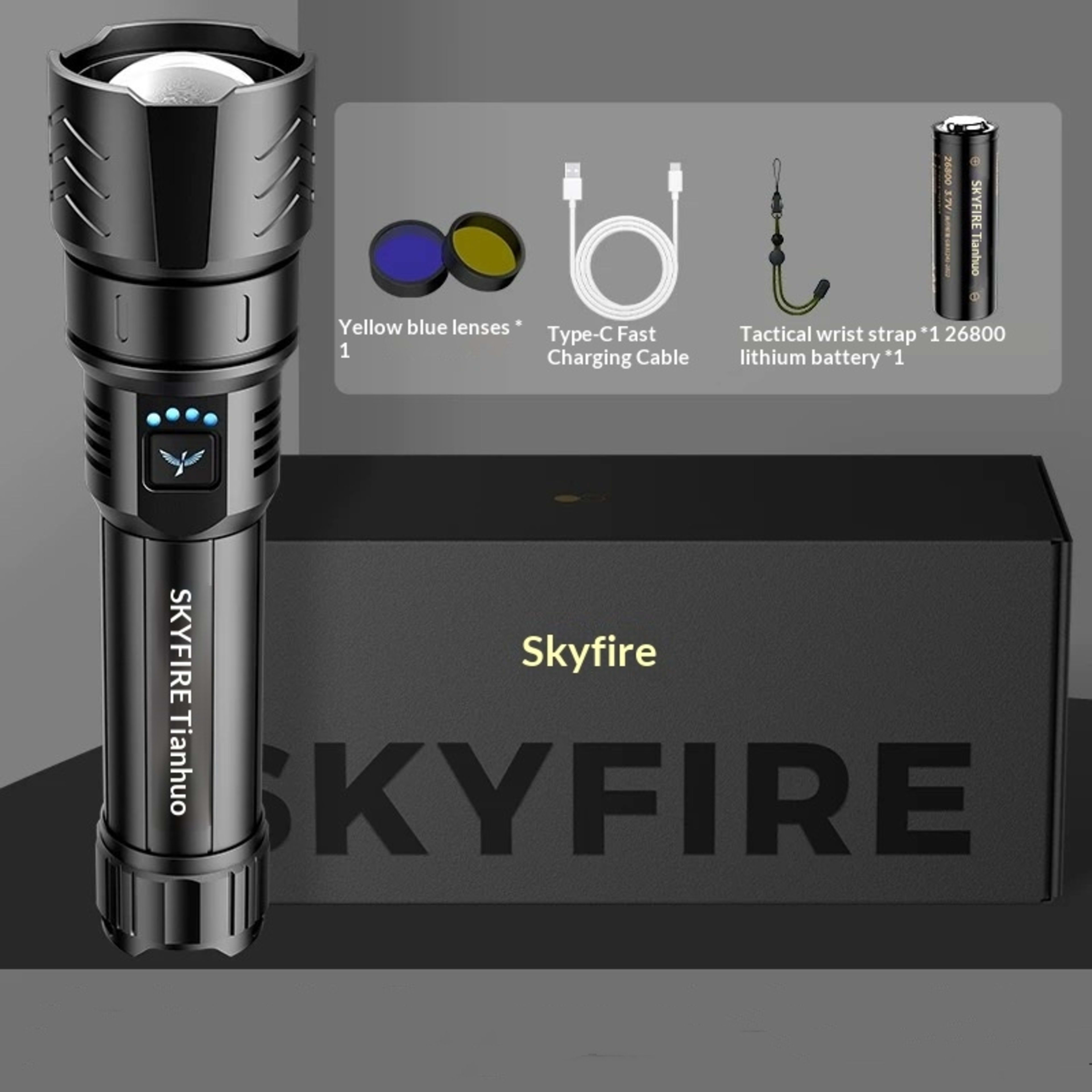 Ultra-bright Flashlight Ultra-bright Laser Beam Long-range Outdoor Use 14