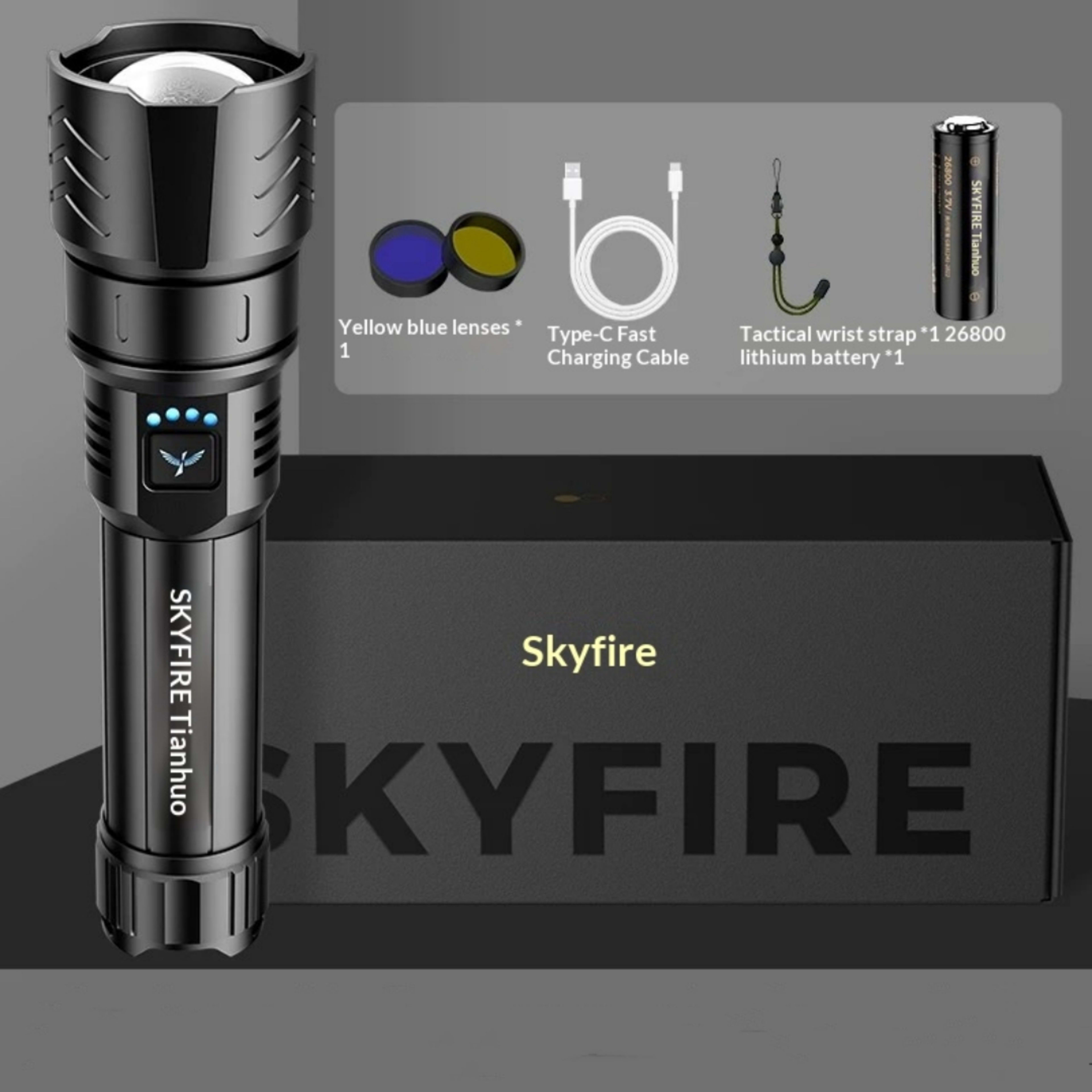 Ultra-bright Flashlight Ultra-bright Laser Beam Long-range Outdoor Use 11