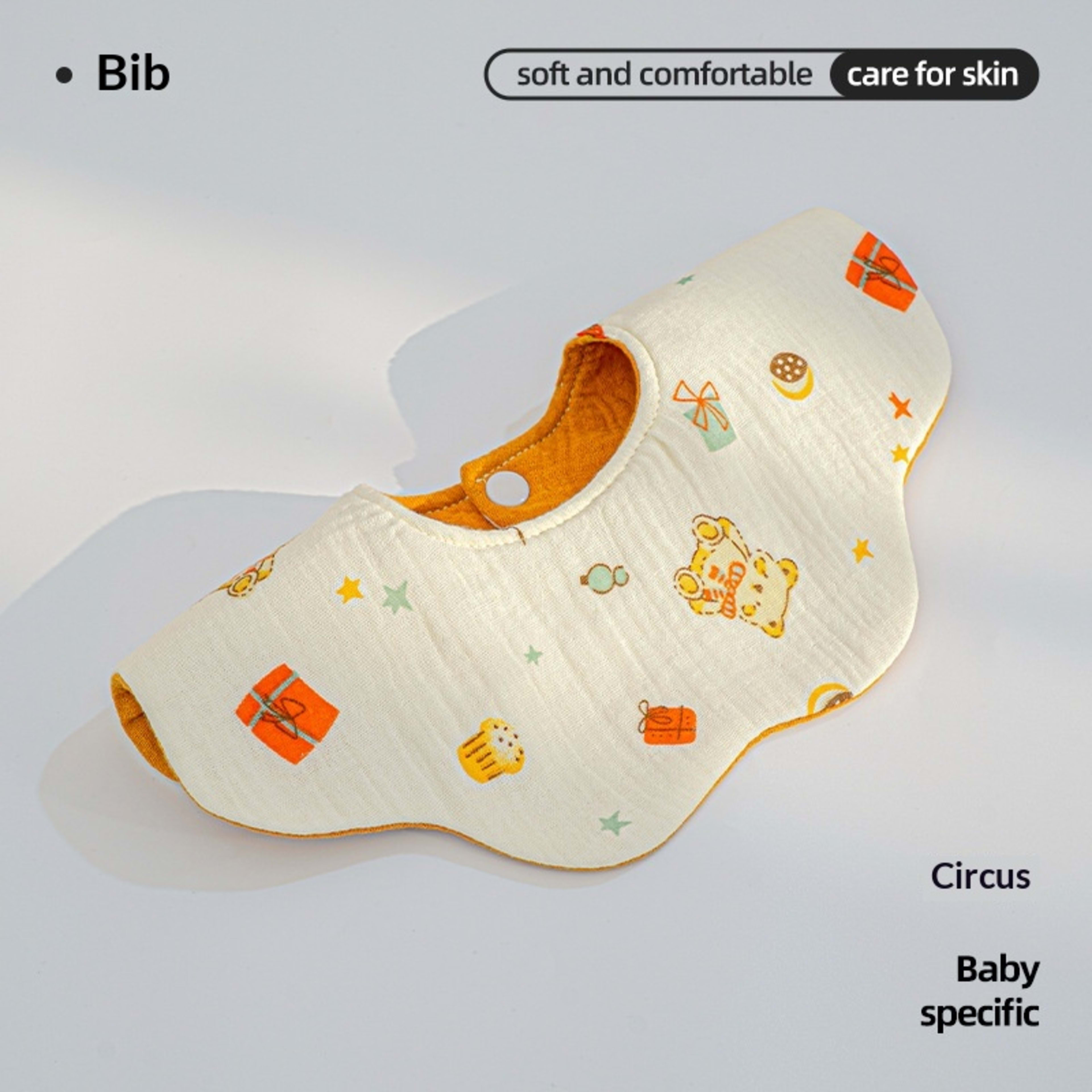 Cotton Highly Absorbent Leak-proof For Feeding Babies And Toddlers Petal-shaped Bib 10