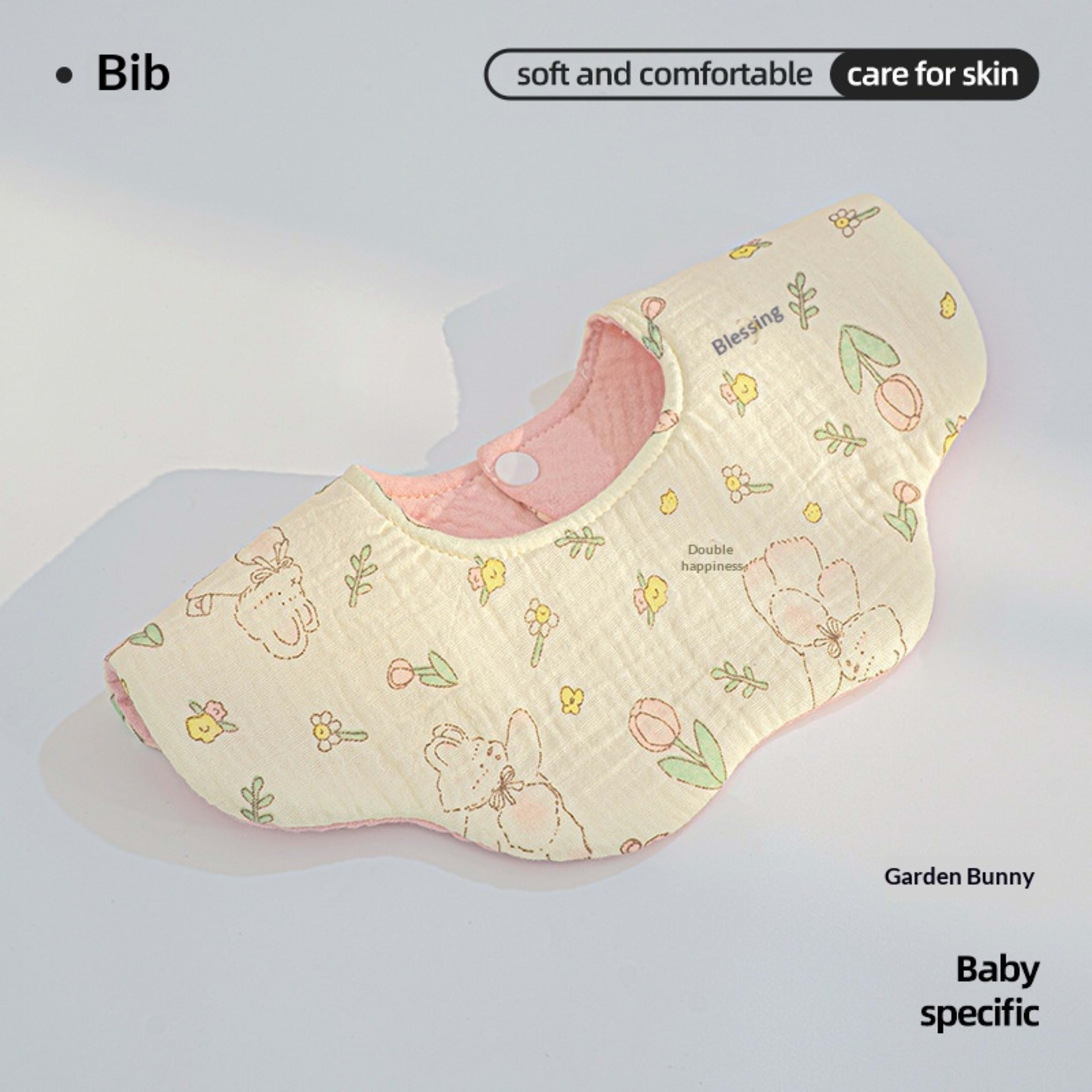 Cotton Highly Absorbent Leak-proof For Feeding Babies And Toddlers Petal-shaped Bib 2