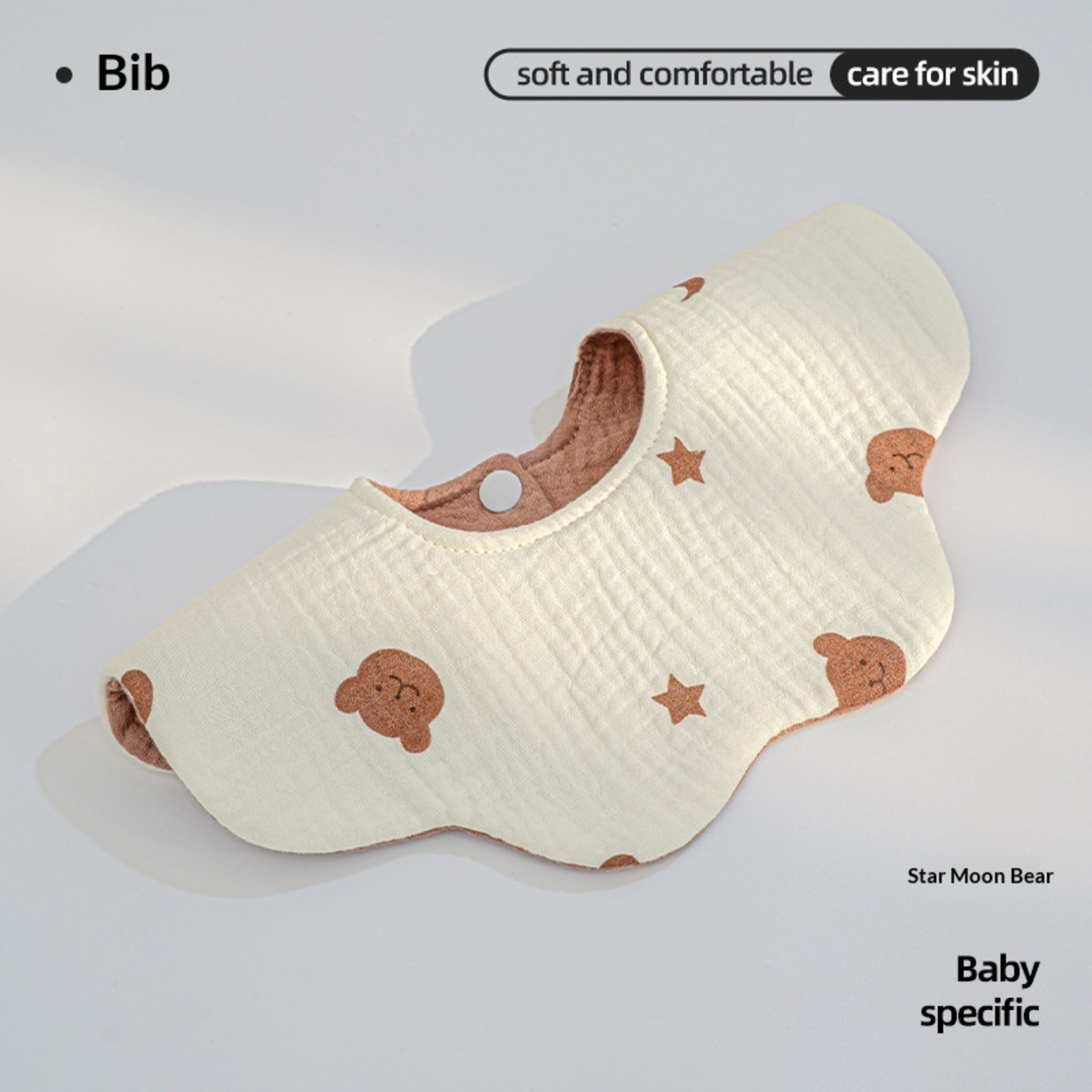 Cotton Highly Absorbent Leak-proof For Feeding Babies And Toddlers Petal-shaped Bib 13